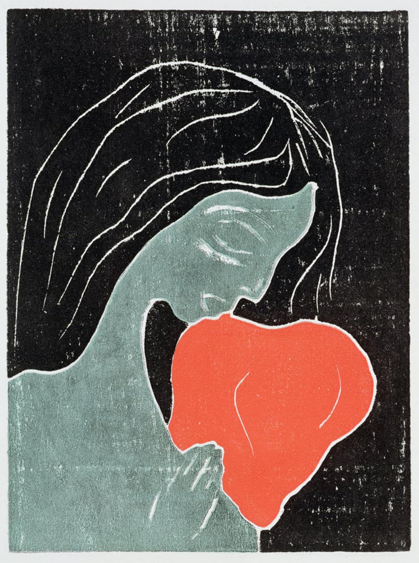 POSTERIIk Vintage Print Pop Art Landscape Artwork Woman with a Dog by Edvard Munch Art Prints for Office Home Decor 60x90cm