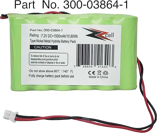 Miniatura 2 de ZZcell Batería para alarma Honeywell LYNXRCHKITHC 781410403291 55026089 WALYNX-RCHB-SC WALYNXRCHBSC LYNXRCHKIT-SC ADEMCO 300-03865 72 V 1500 mAh