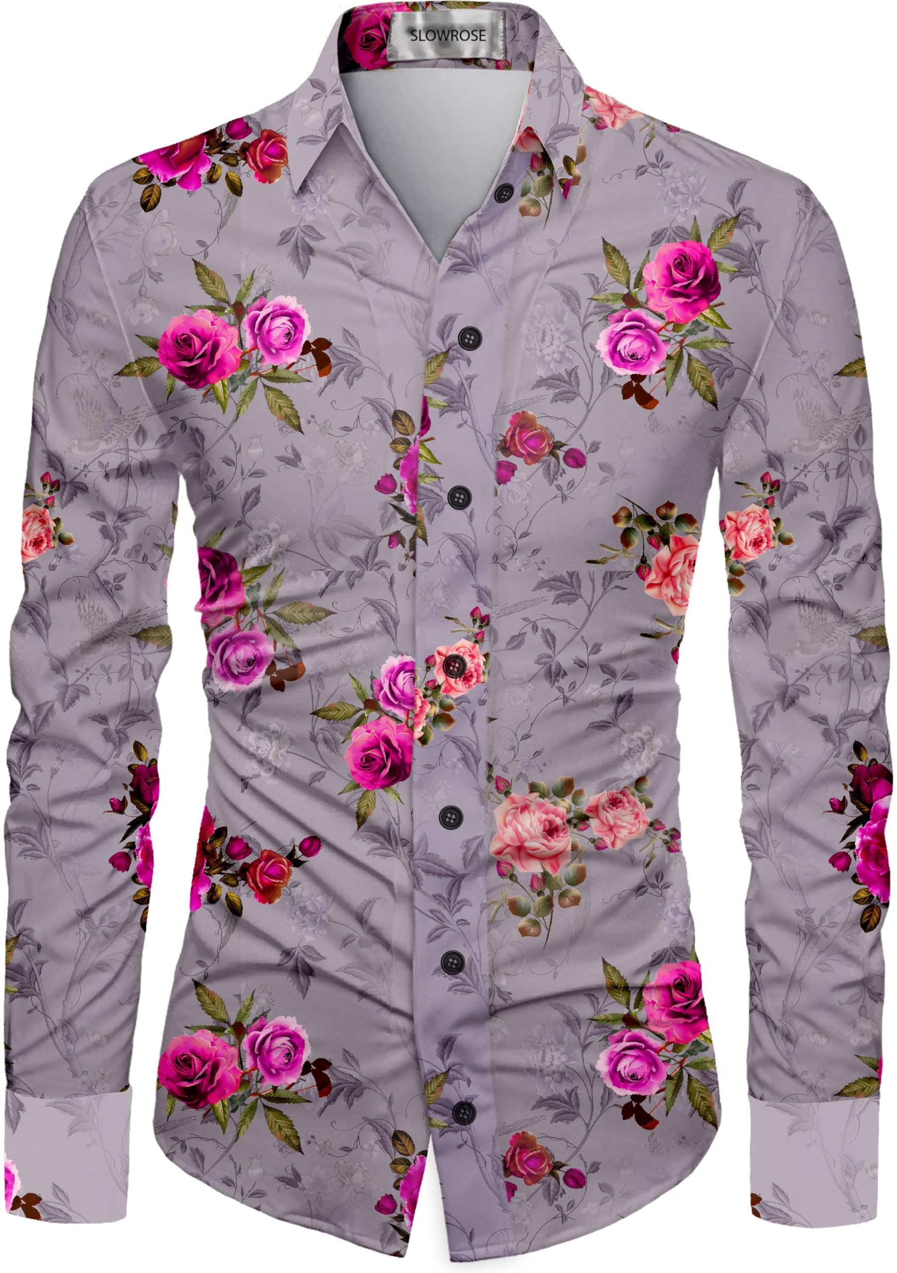Men's Polycotton Comfortable Regular Fit Floral Print Unstitched Shirt Fabric 2.25 Meters with Elegant Design For Casual Outings, Parties, Festivals (Multicolor)-image-35