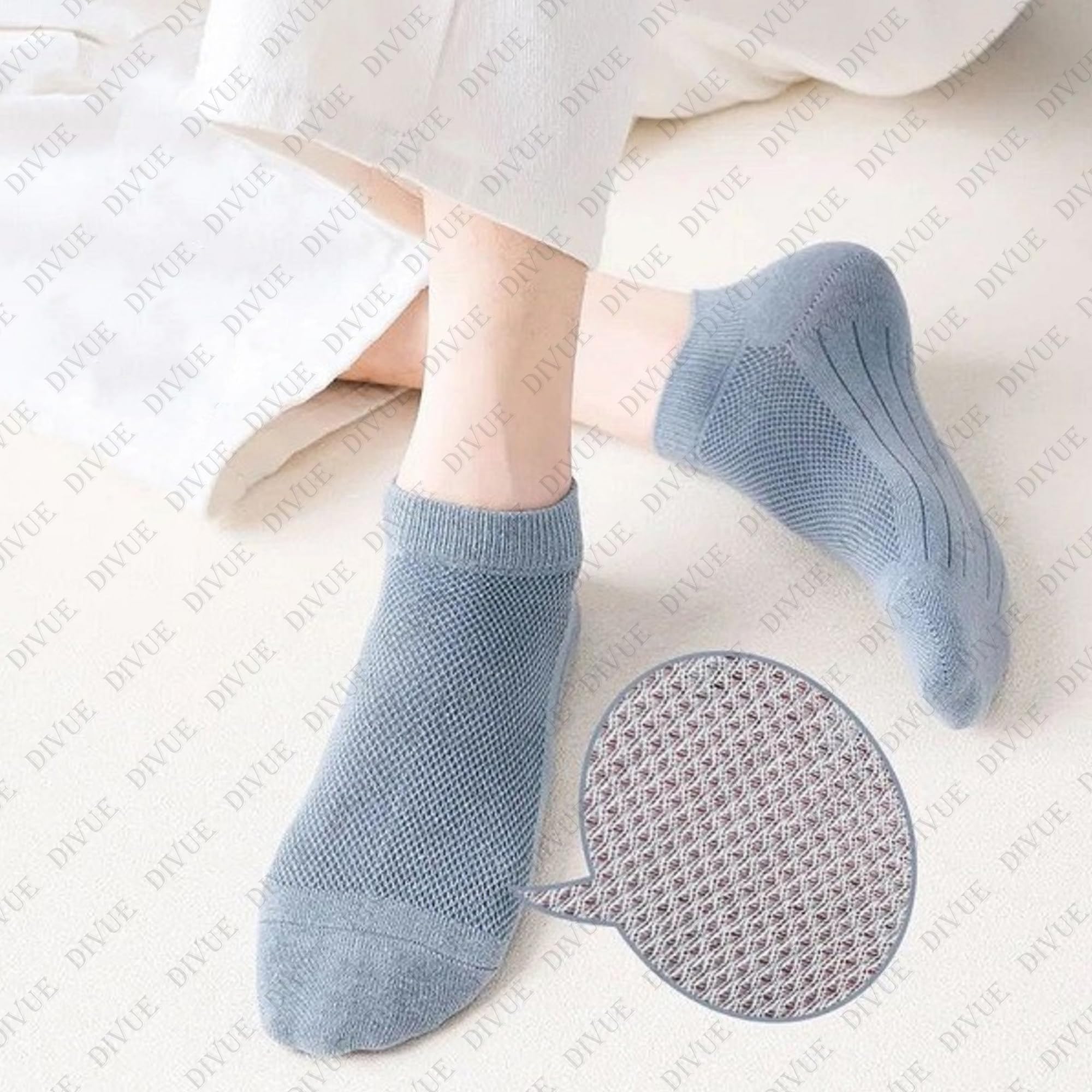 DIVUE Ankle Length Socks For Men And Women Free Size Pack of 6 | Made With Cotton Breathable, Anti Odour & Moisture Absorbent Combed cotton unisex Cute Multicolor design (Multi Color) - Image 6 thumbnail