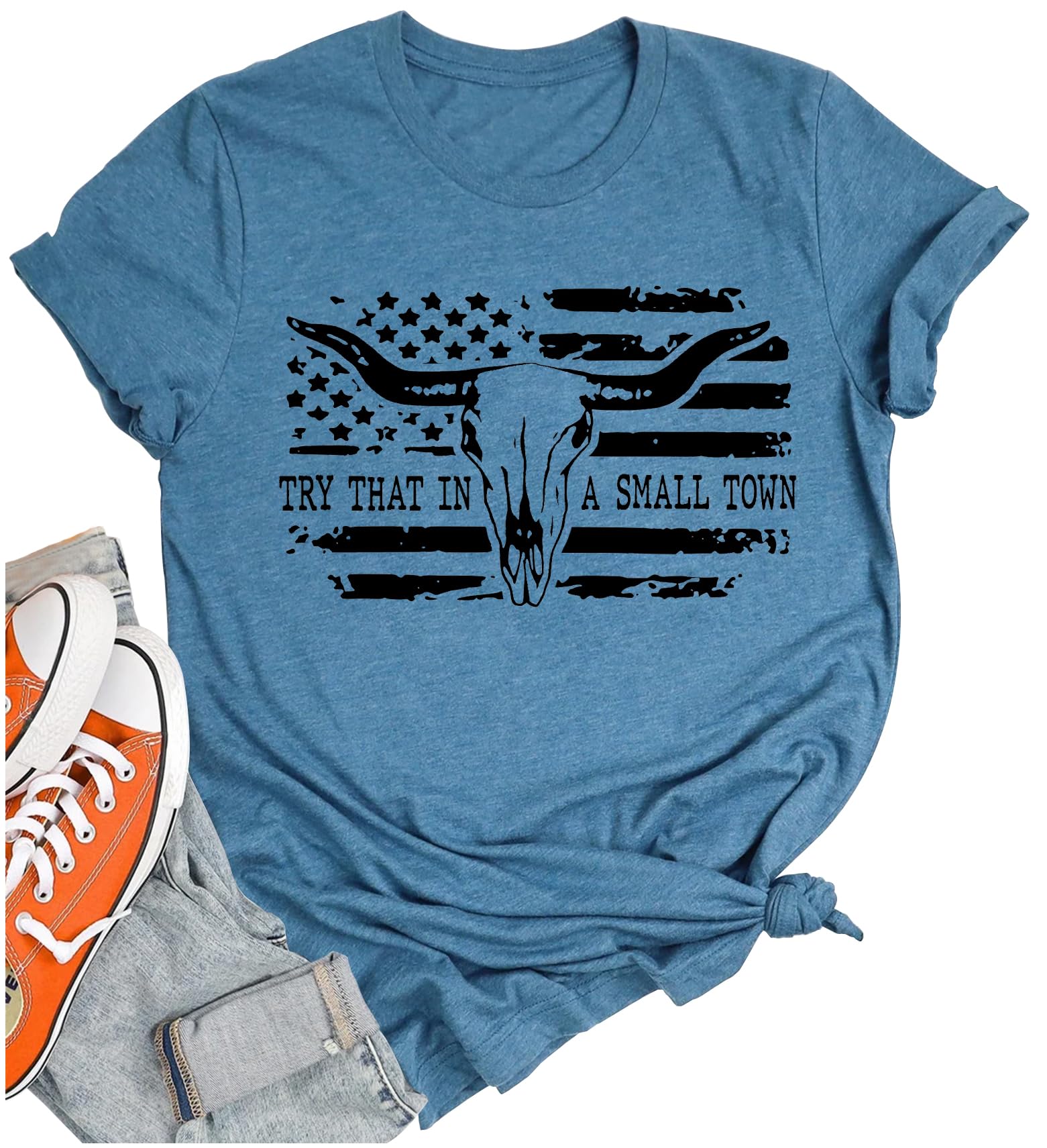 LANMERTREESmooth As Tennessee Women Vintage Country Shirts Nashville Country Concert T Shirt Summer Casual Retro Graphic Tees Top