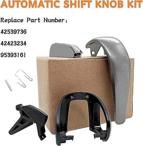 Miniatura 4 de 42539736 - Cubierta de palanca de cambios, kit de perilla de cambio de transmisión automática compatible con Chevy Sonic Aveo 2012-2016, Trax