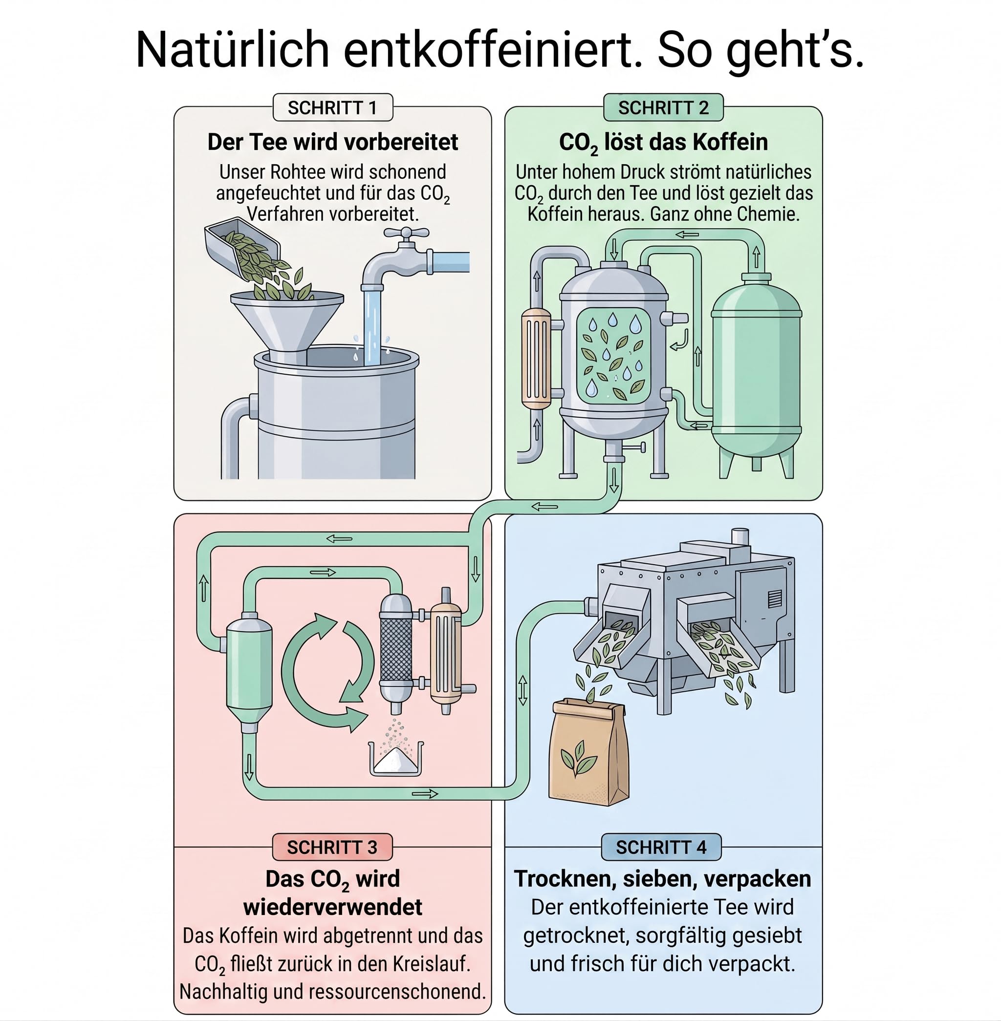 Gräfenhof Darjeeling (entkoffeiniert) Schwarztee Bio, 300g (3x 100g) loser Tee aus 100% Schwarzer Tee Darjeeling, entkoffeiniert, ohne künstliche Zusatzstoffe, Premium Qualität, in DE abgefüllt