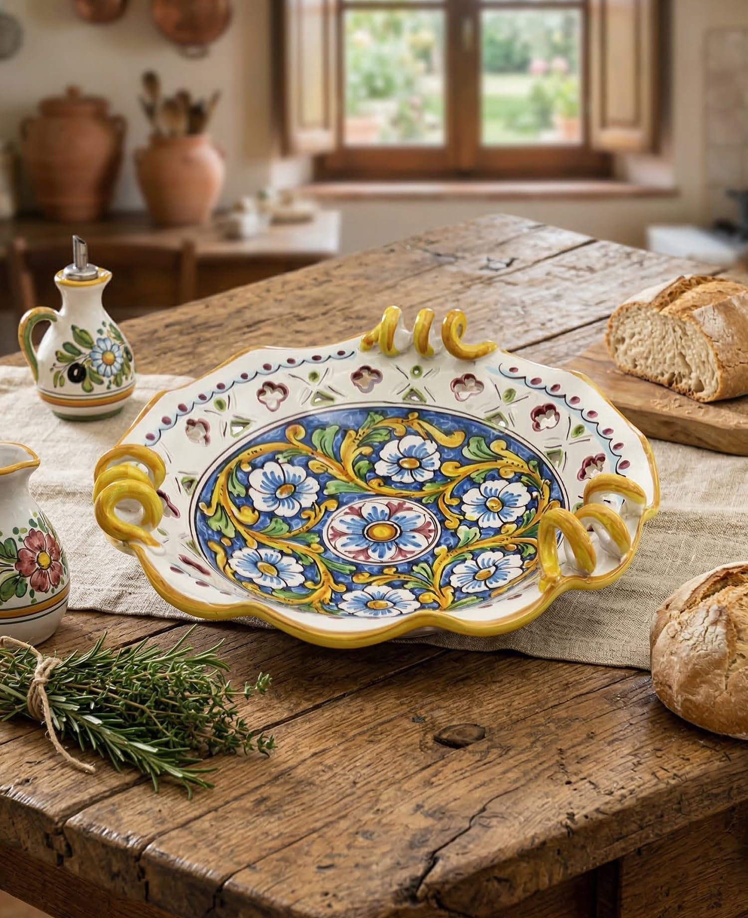 Centre de table céramique sicilienne pour sublimer vos repas de famille avec art