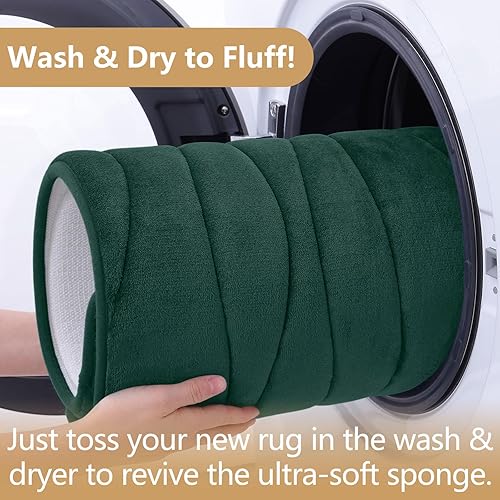 Miniatura 159 de Buganda - Alfombra de baño de espuma viscoelástica 24x16, tapetes de baño extra suaves y absorbentes, antideslizantes y lavables a máquina para el