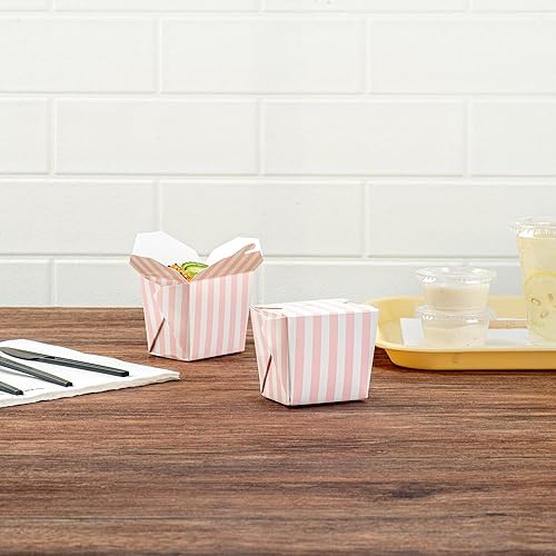 Miniatura 7 de Restaurantware Bio Tek - Cajas para llevar fideos de 16 onzas, 25 cajas desechables de comida para llevar, papel kraft apilable con bloqueo de