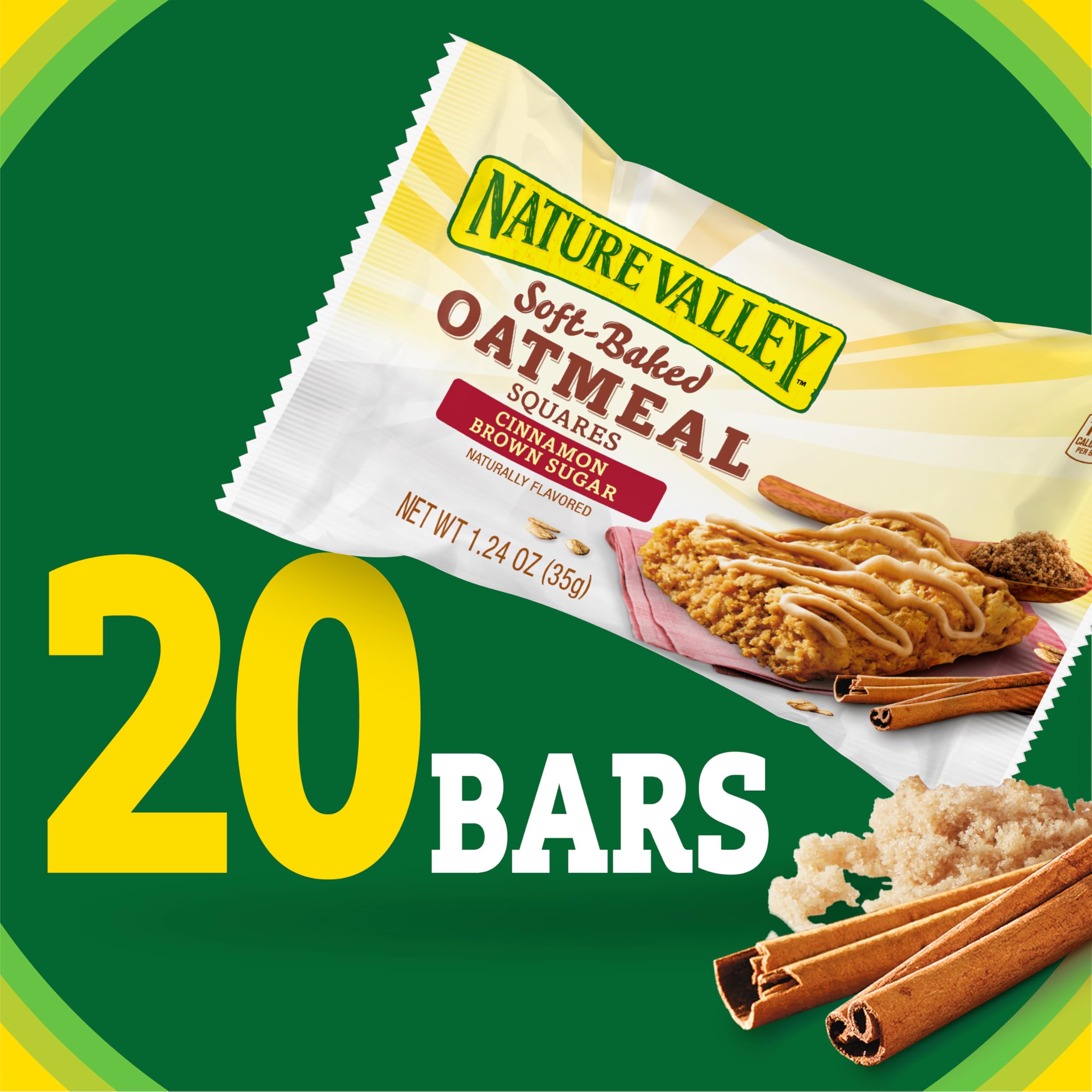 Nature Valley Soft Baked Oatmeal Squares Cinnamon Brown Sugar 20 Bars 24 8 oz — view 3