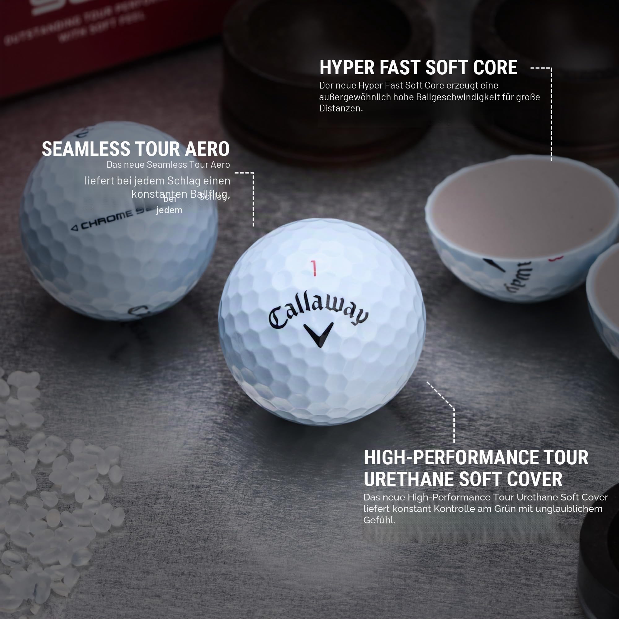 Callaway Golfbälle aus Chrom, weich