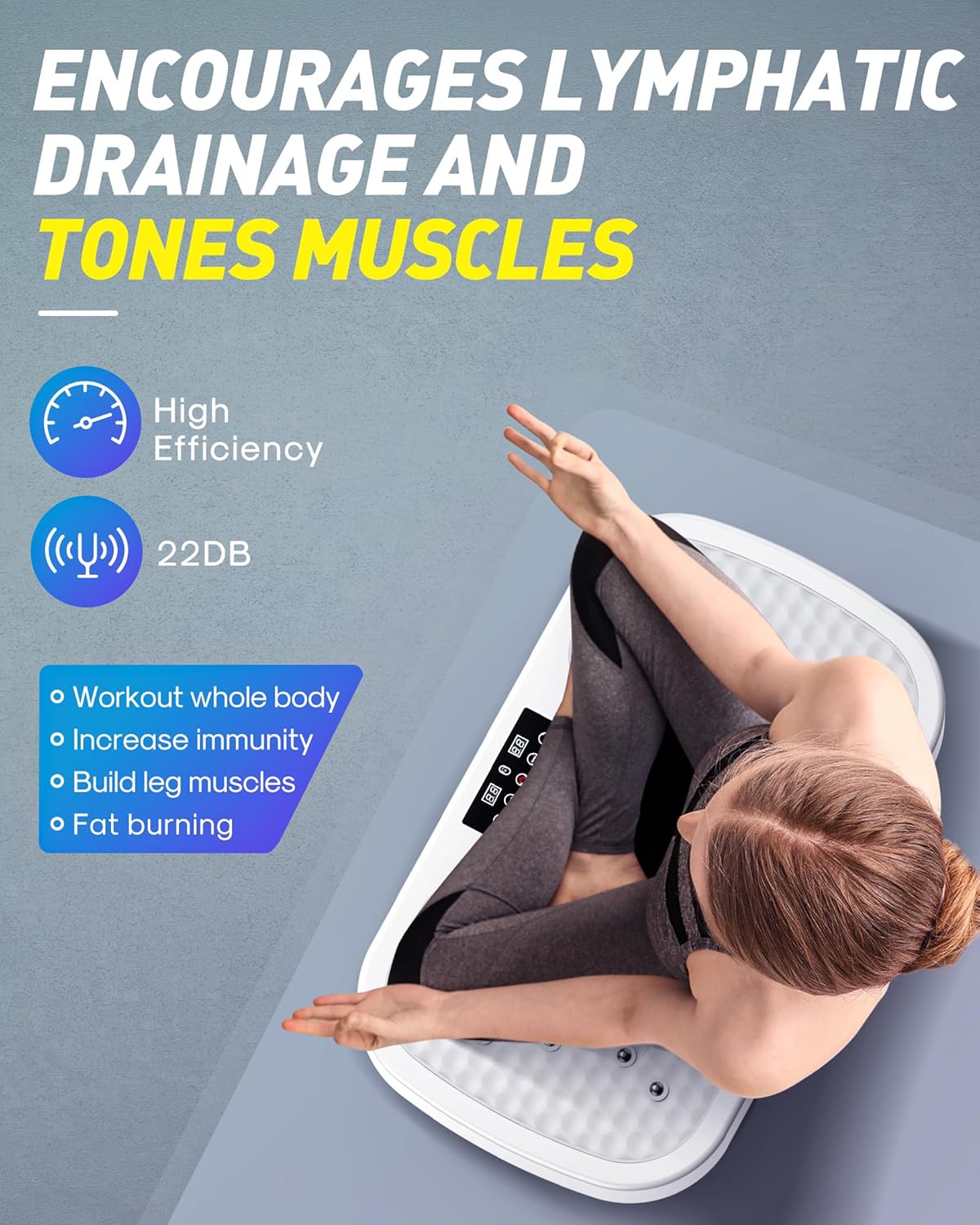 Vasson Vibration Plate Exercise Machine, Whole Body Power Vibrating Shake Platform Workout for Lymphatic Drainage, Vibrate Waver Full Body Shaking Board for Home Fitness, Weight Loss, Women-White Vasson Vibration Plate Exercise Machine, Whole Body Power Vibrating Shake Platform Workout for Lymphatic Drainage, Vibrate Waver Full Body Shaking Board for Home Fitness, Weight Loss, Women-White