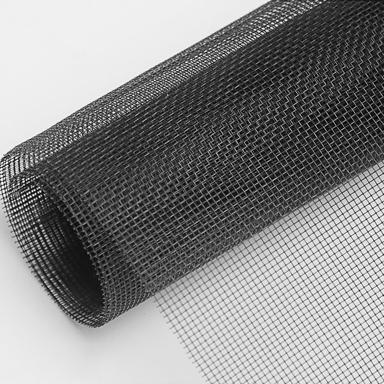 Mosquitera Ventana 2x10m, Repuesto Mosquitera versátil, Abatible Mosquitera Corredera Ventana, para Puerta y Ventana. - Negro