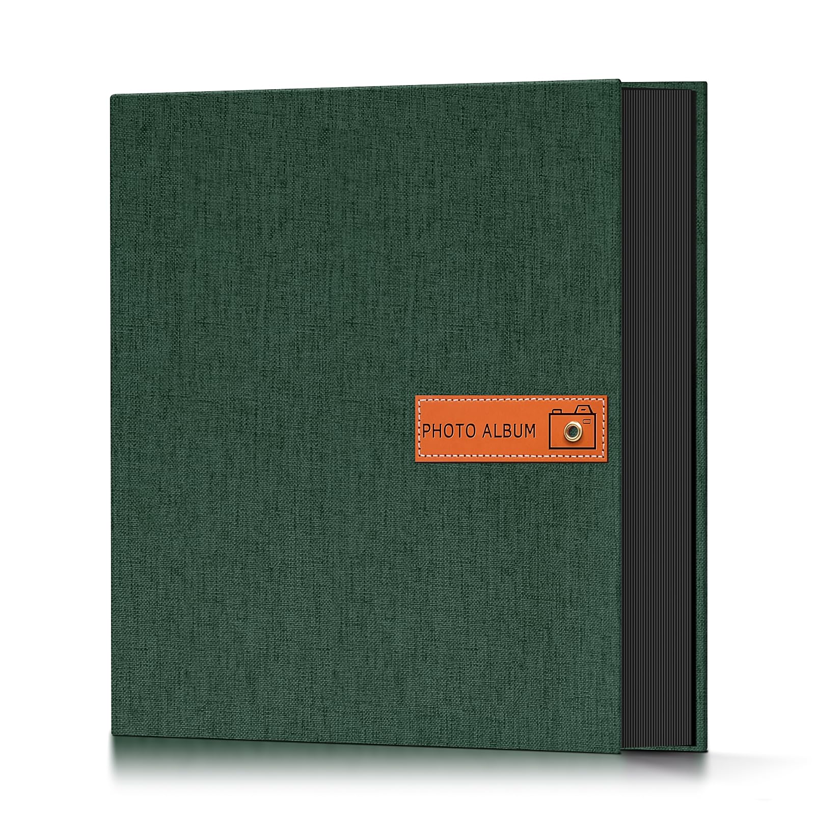 Popotop Album fotograficzny 10 x 15 cm, 200 kieszeni z etykietami, czarne pionowe i poziome kieszenie, książka z obrazkami, na ślub, podróż, urodziny, do szkoły