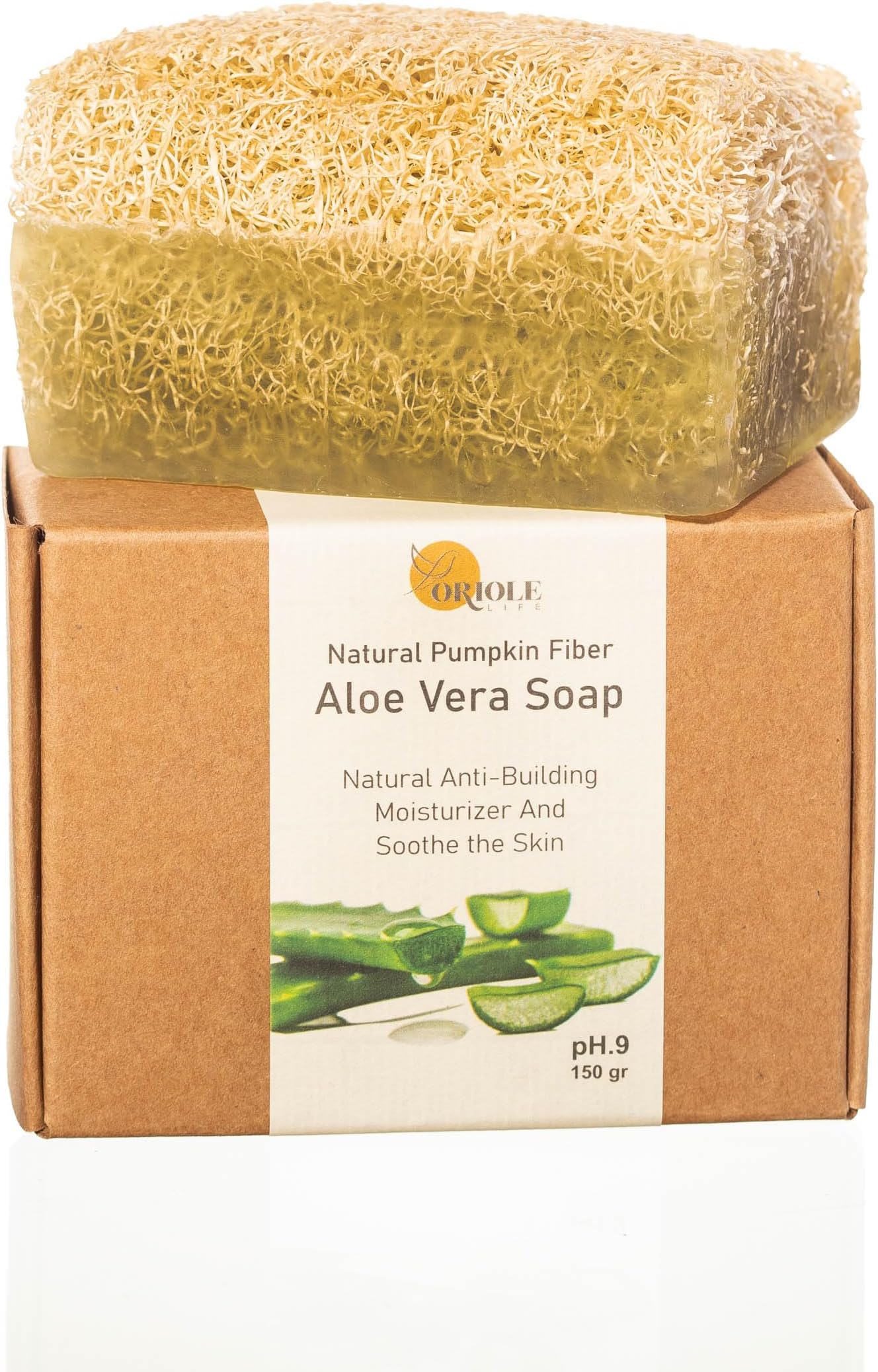 ORIOLE LIFENatural Pumpkin Aloe Vera Soap - Anti-Dry Skin, Nourishing, Moisturising Face and Body Soap 150g