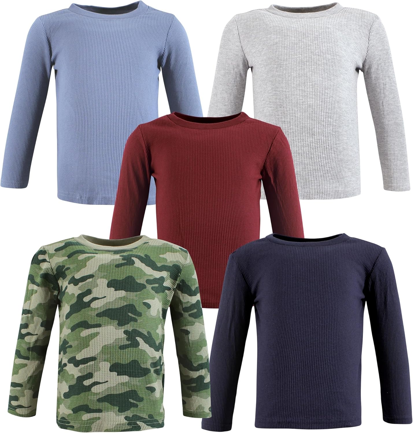 Hudson Baby Unisex Baby Thermal Long Sleeve Tees 5pk Hudson Baby Unisex Baby Thermal Long Sleeve Tees 5pk