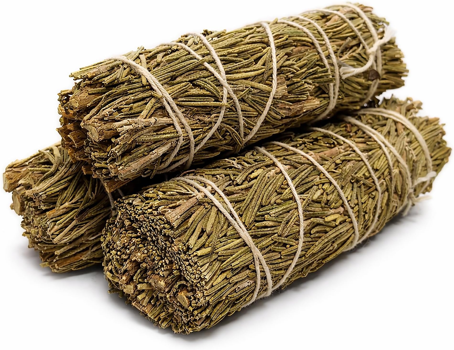 Ancient VEDA 4 Inch Rosemary Sage Sticks with Starter Guide, Floral Home Sage Organic for House Cleansing, Big Smudge Stick Bundle to Get Rid of Evil Spirits, House Blessing 3 Pack