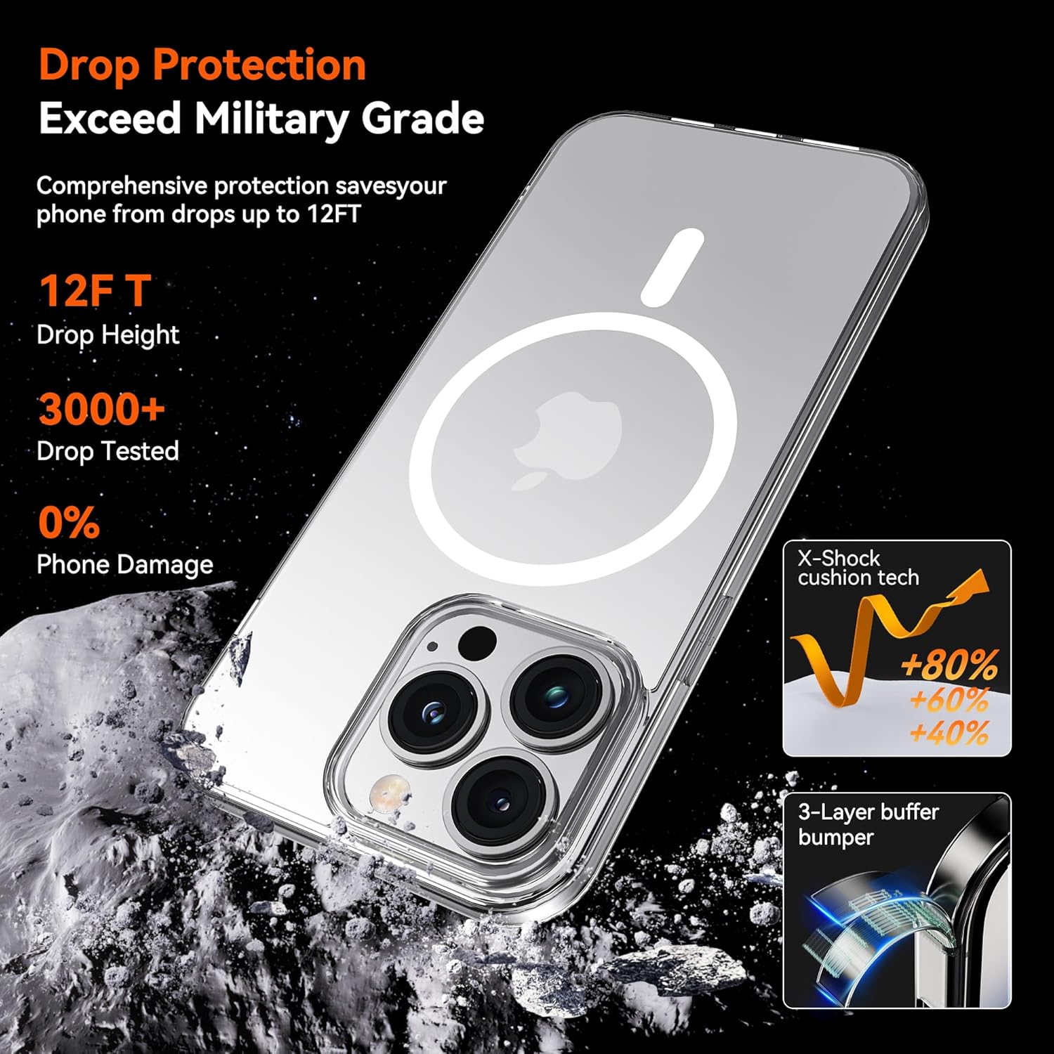 IHAITUN Dataroad Slim Designed Magnetic for iPhone 15 Pro Case 6.1 inch [Compatible with Magsafe] Ultra Transparent Hard PC Thin Back Protection Cover for iPhone 15 Pro Lightweight Phone Shell,Clear