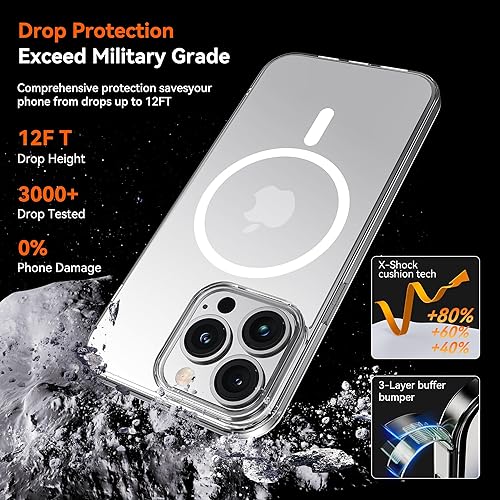 Miniatura 5 de Dataroad - Funda magnética para iPhone 13 Pro, resistente compatible con MagSafe, protección contra caídas de grado militar, forro de microfibra