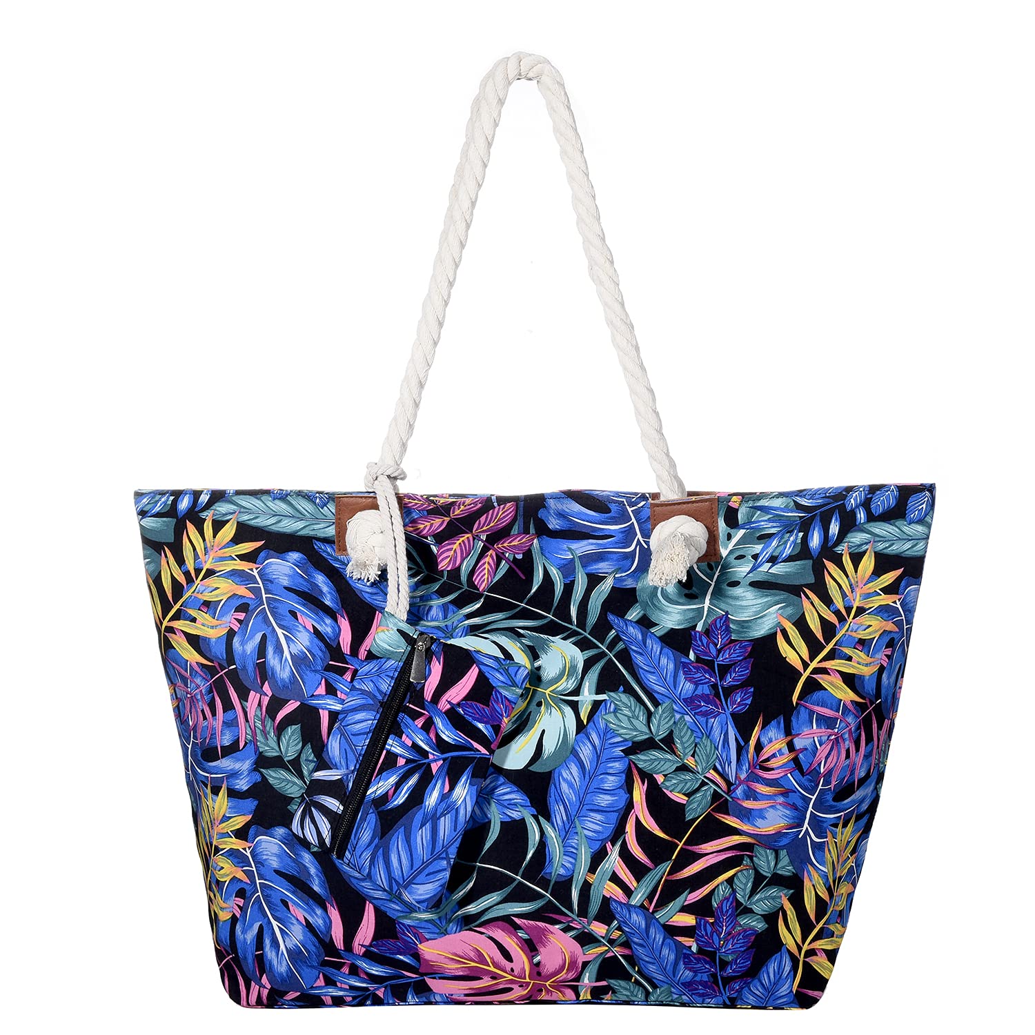 MASADA Badetasche XXL Familie Strandtasche Damen Beach bag groß mit Reißverschluss - Flower Lover
