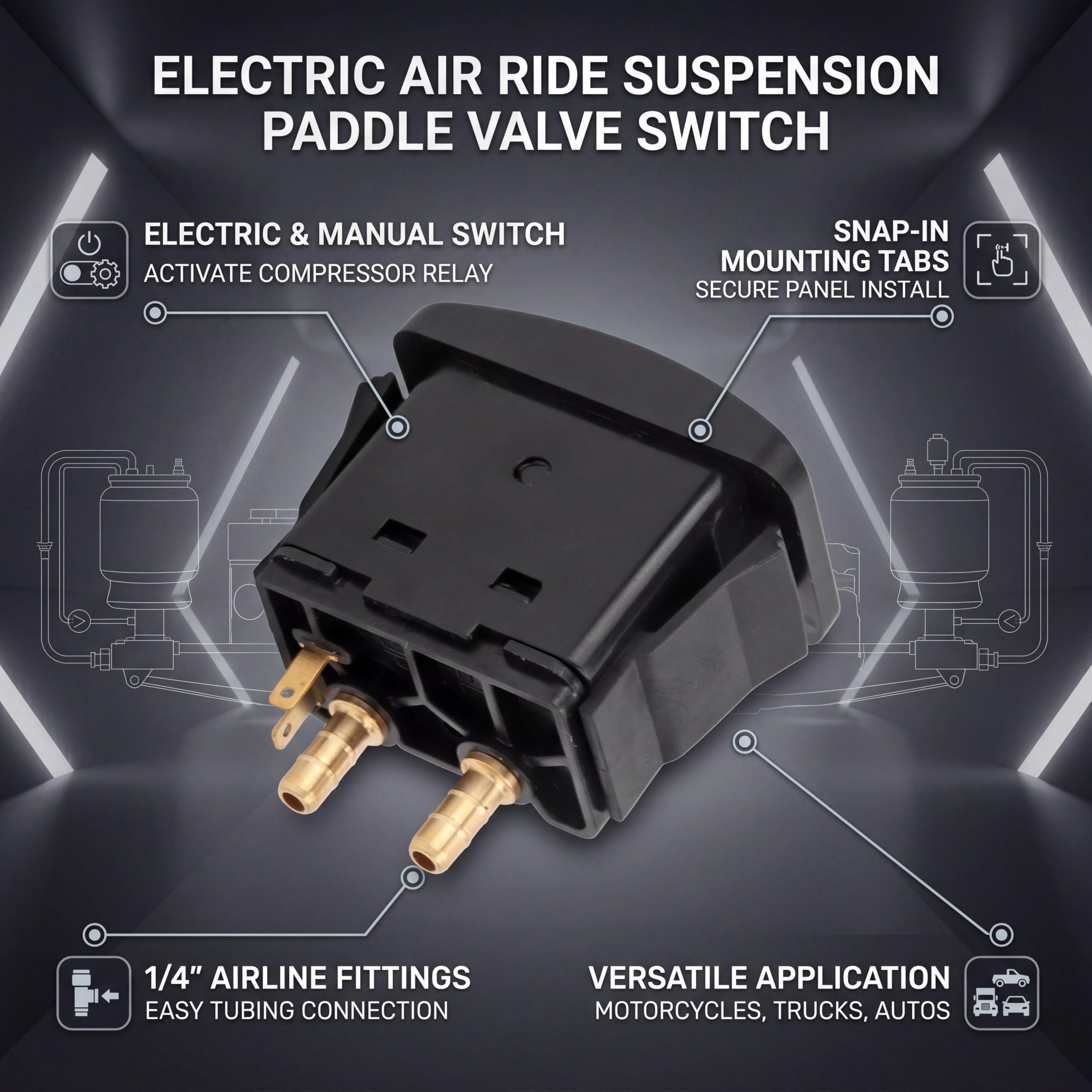 Amazon.com: Air Spring Activation Switch, Electric Cab Air Seat