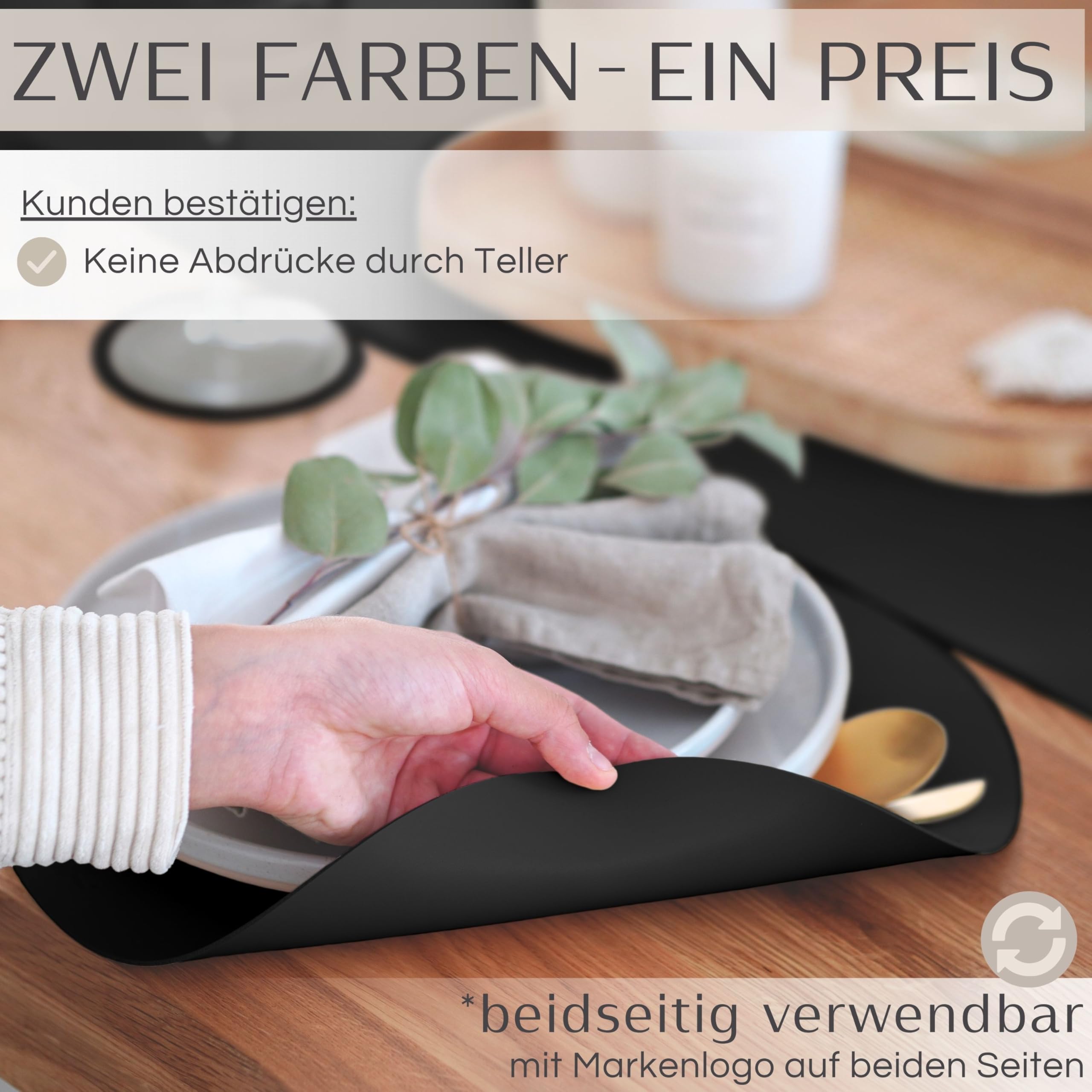 Salt & Pepper - Placemat 45x30cm ovaal beige Tabletop - Set van 4 – vtwonen
