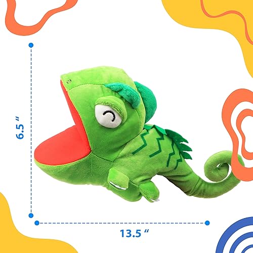 Vista 65 de Cuteoy Juguete de peluche de pterosaurio de mano, boca abierta y movible, juego de rol creativo, narración de historias, dinosaurios, regalos
