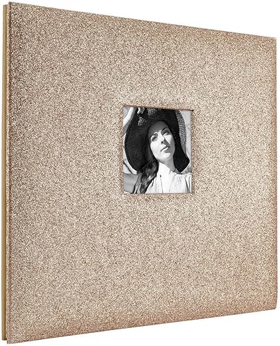 MCS Álbum de recortes expandible de 10 páginas con purpurina con cubierta de apertura de fotos y páginas de 12 x 12 pulgadas, 13.5 x 12.5 pulgadas,