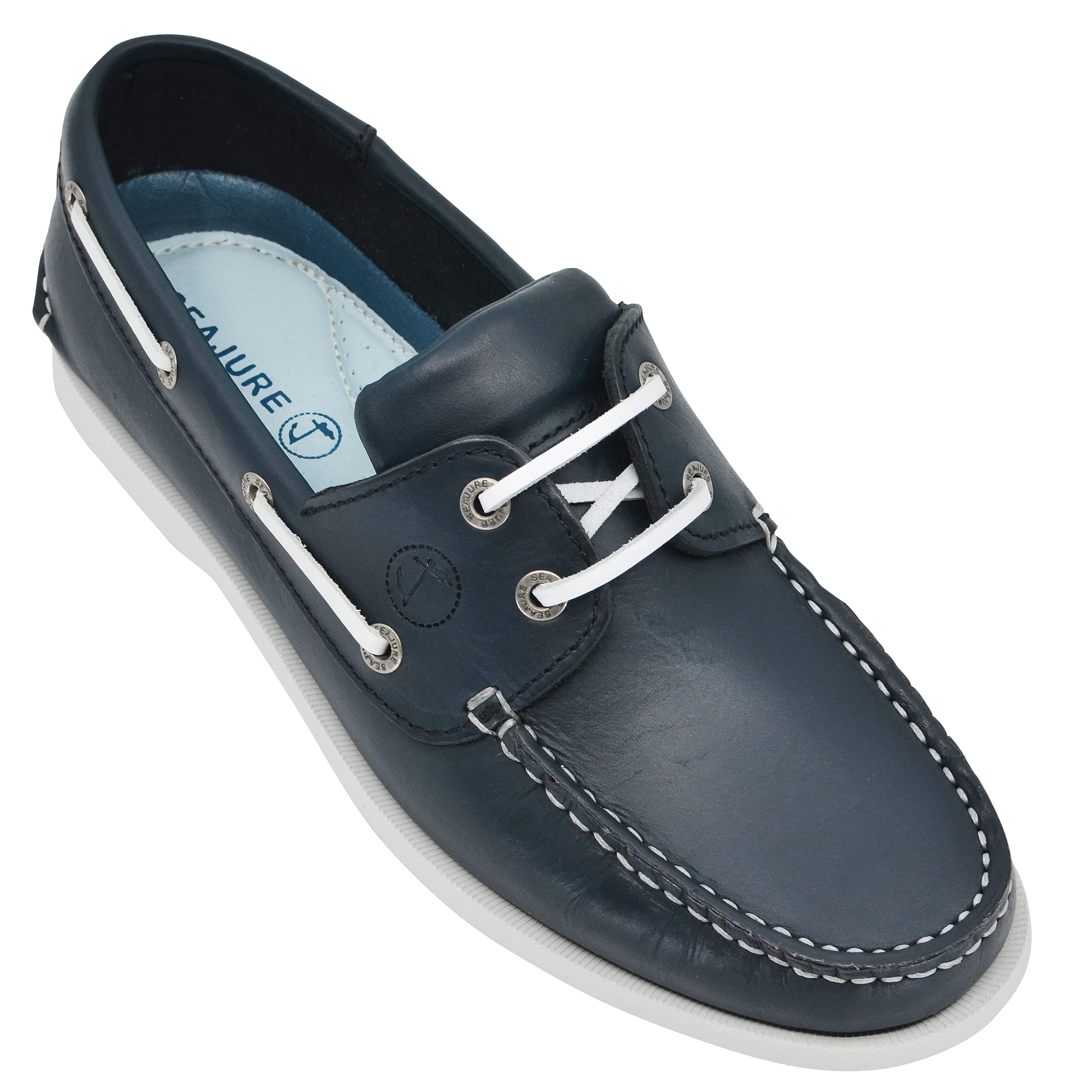 Chaussures Bateau pour Femme Watamu Cuir Bleu Marine