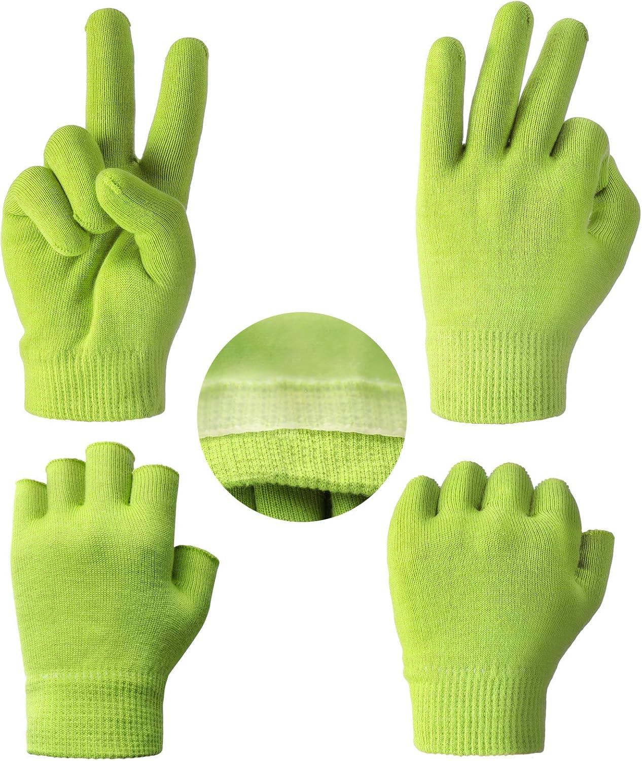 2 Pairs Cotton Gel Moisturizing Gloves Sleeping Gloves