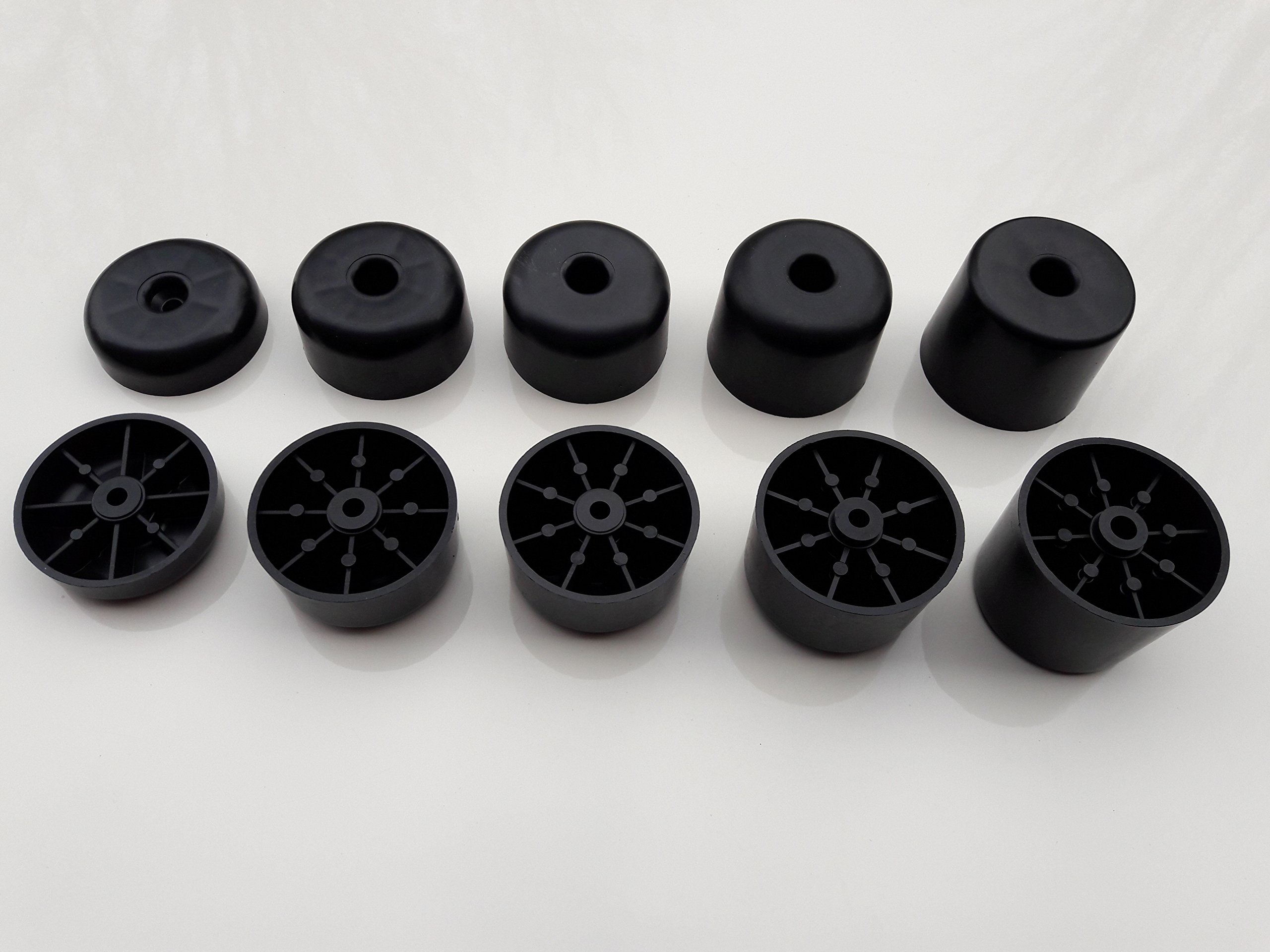 100 Stück Möbelfuß rund Ø50mm, Höhe 40mm, stabile Ausführung