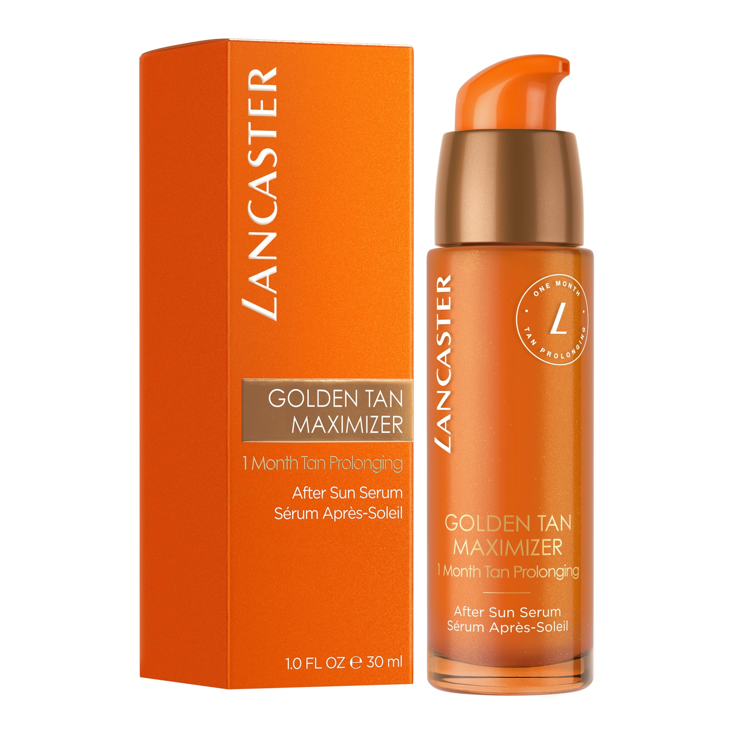Lancaster Golden Tan Maximizer - After Sun Serum, Siero Dospole, Prolunga l'Abbronzatura fino a 1 Mese, Lenisce e Ripara la Pelle dai Danni Causati dal Fotoinvecchiamento, 30 ml