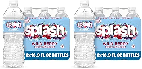 Miniatura 10 de SPLASH REFRESHER - Bebida de agua saborizada a uva Acai, botellas de plástico de 8 onzas líquidas (paquete de 24)