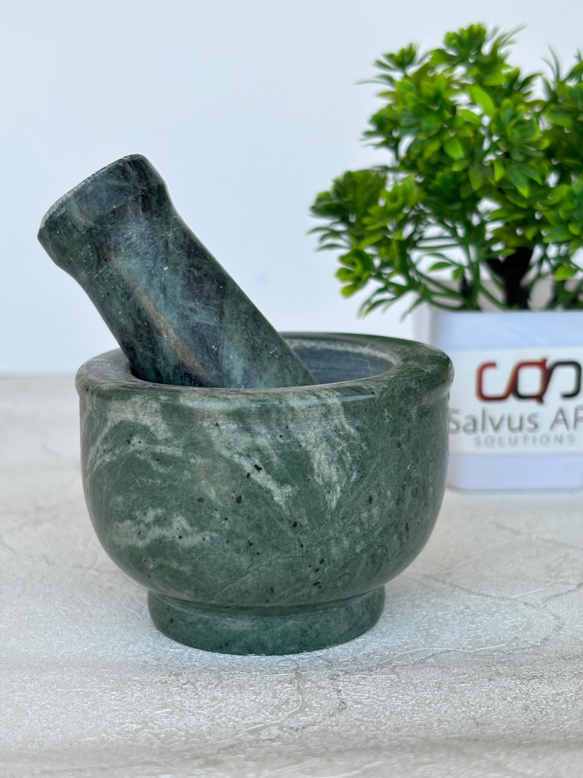 Salvus App SOLUTIONS Italian Green Marble Handmade Masher/Mortar and Pestle Set For Home Utility & Kitchen Use (3x2 Inch) (B07HG4VQT8) Amazon Price History, Amazon Price Tracker