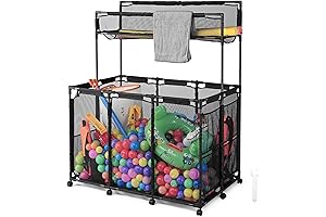 Yescom 10-Wheel Rolling Pool Storage Bin