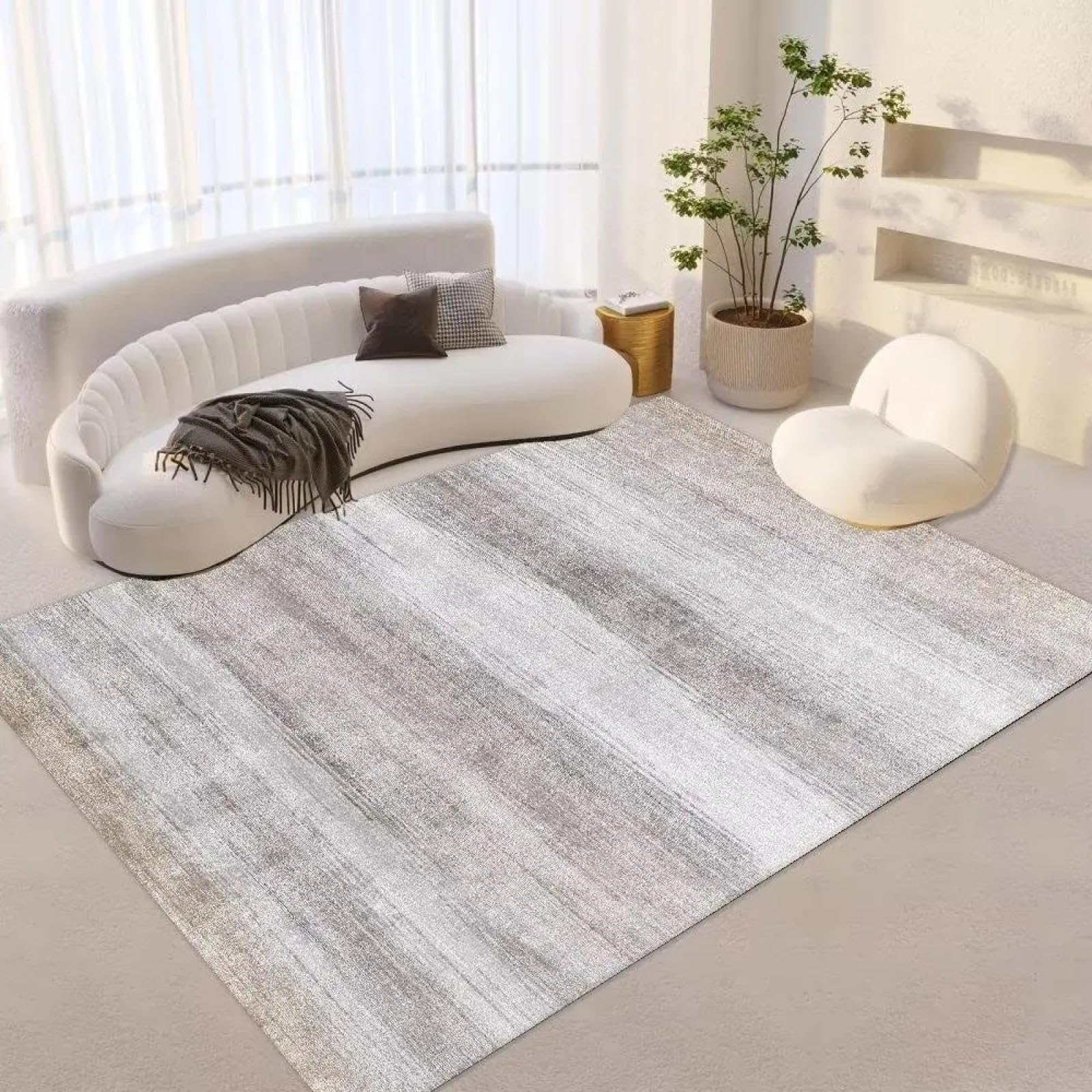 Lekkie dywany w japońskim stylu do salonu gruba flanelowa nadająca się do prania mata wejściowa sypialnia wystrój centralny dywan na stół (120 x 160 cm) - Cozy Home Essentials