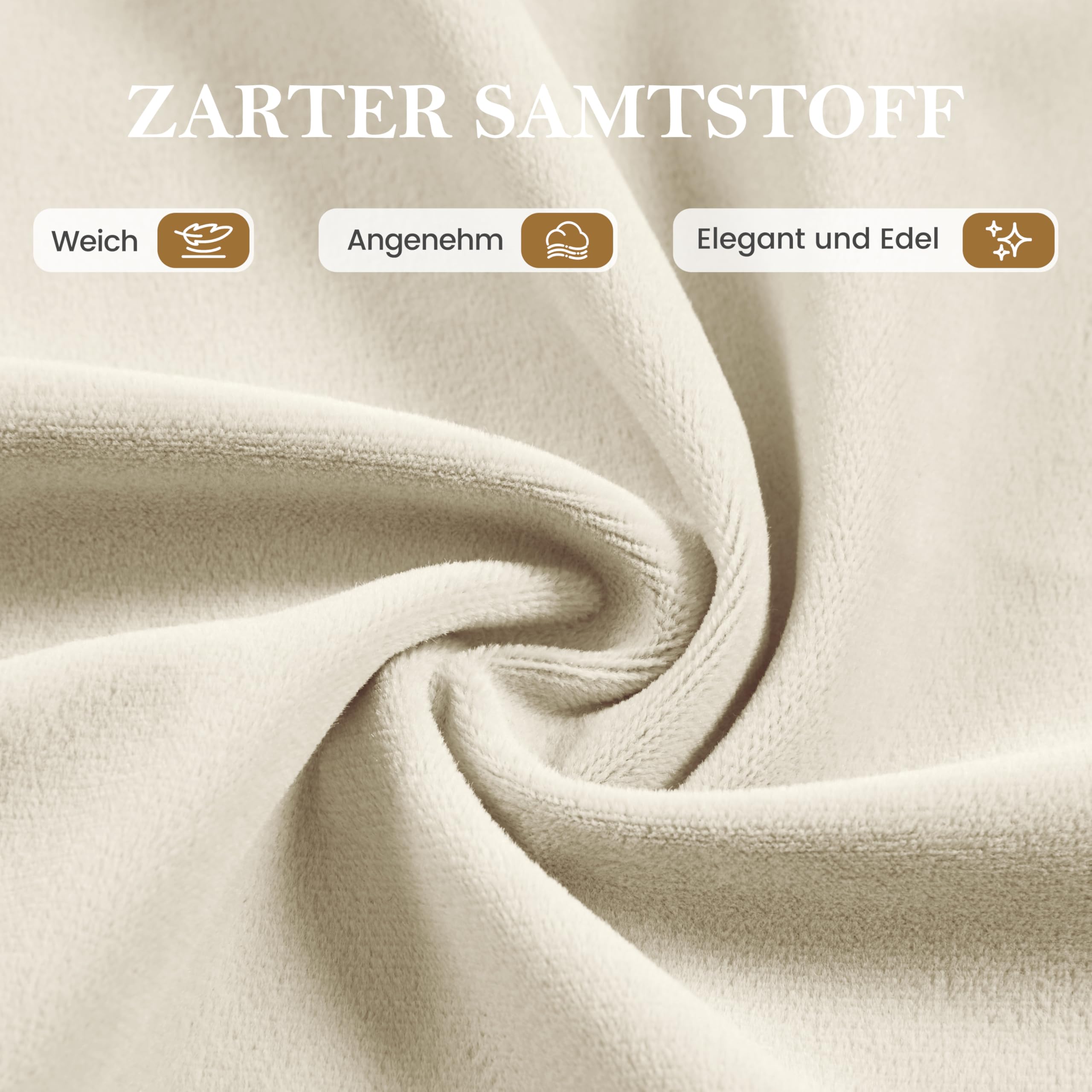 Yaheetech Sessel mit Hocker mit Stauraum, Bequemer Ohrensessel Wohnzimmer mit Rückenkissen, Relaxsessel Samt in Blütenblattform, Lounge Sessel für Büro/Schlafzimmer, Beige