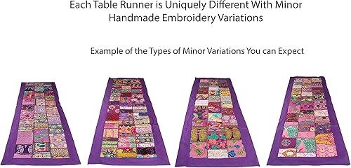 Miniatura 8 de Camino de mesa de algodón de 12 x 48 pulgadas, tapiz floral, bohemio, colorido, manteles individuales para mesa de café, casa de campo, persa,