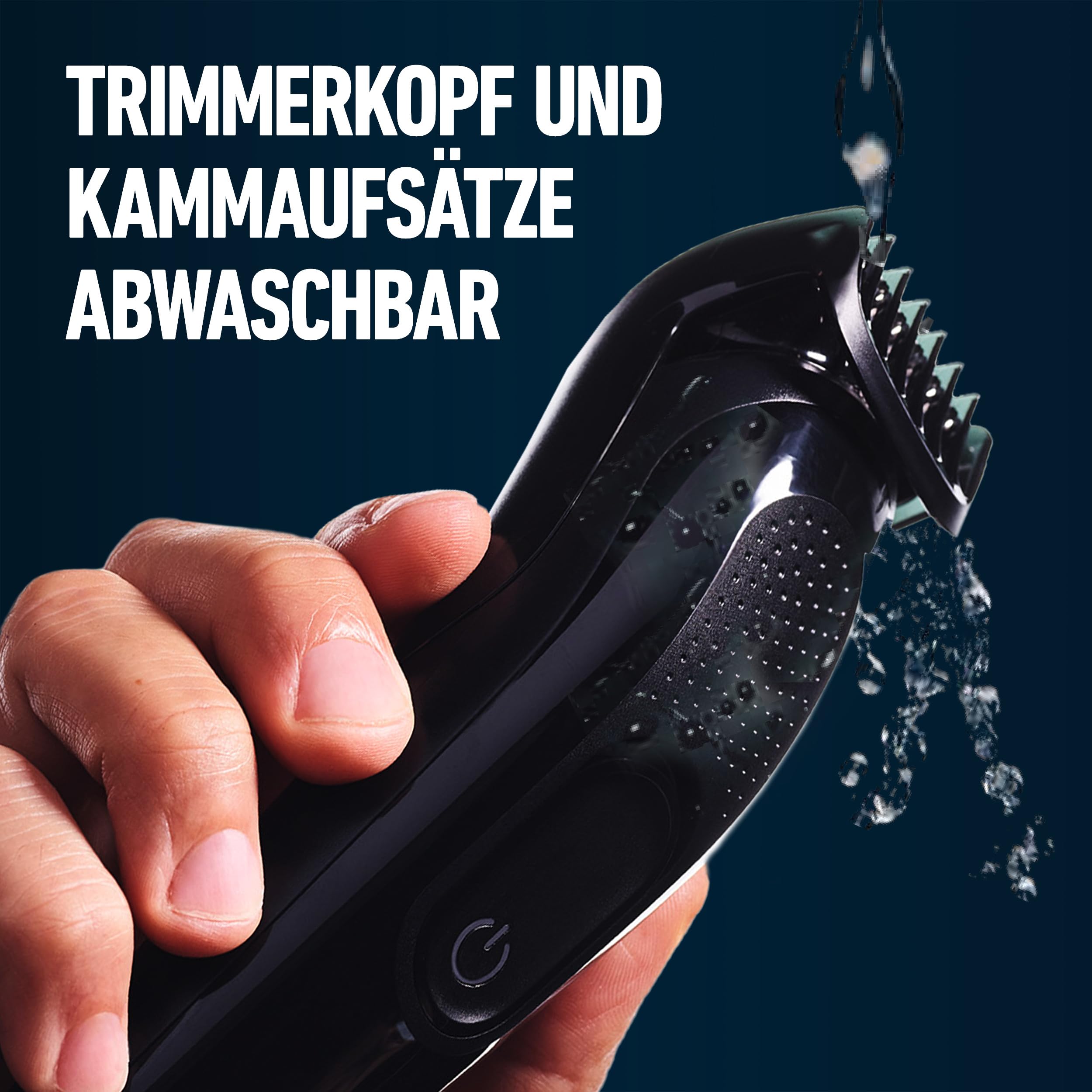 King C. Gillette Elektrischer Bartschneider Herren, Kabellos mit Ultrascharfe Lebenslang Klingen, 4 Verschiedenen Kammaufsätzen für Den Dreitagebart, Kurzes, Mittellanges Und Langes Barthaar
