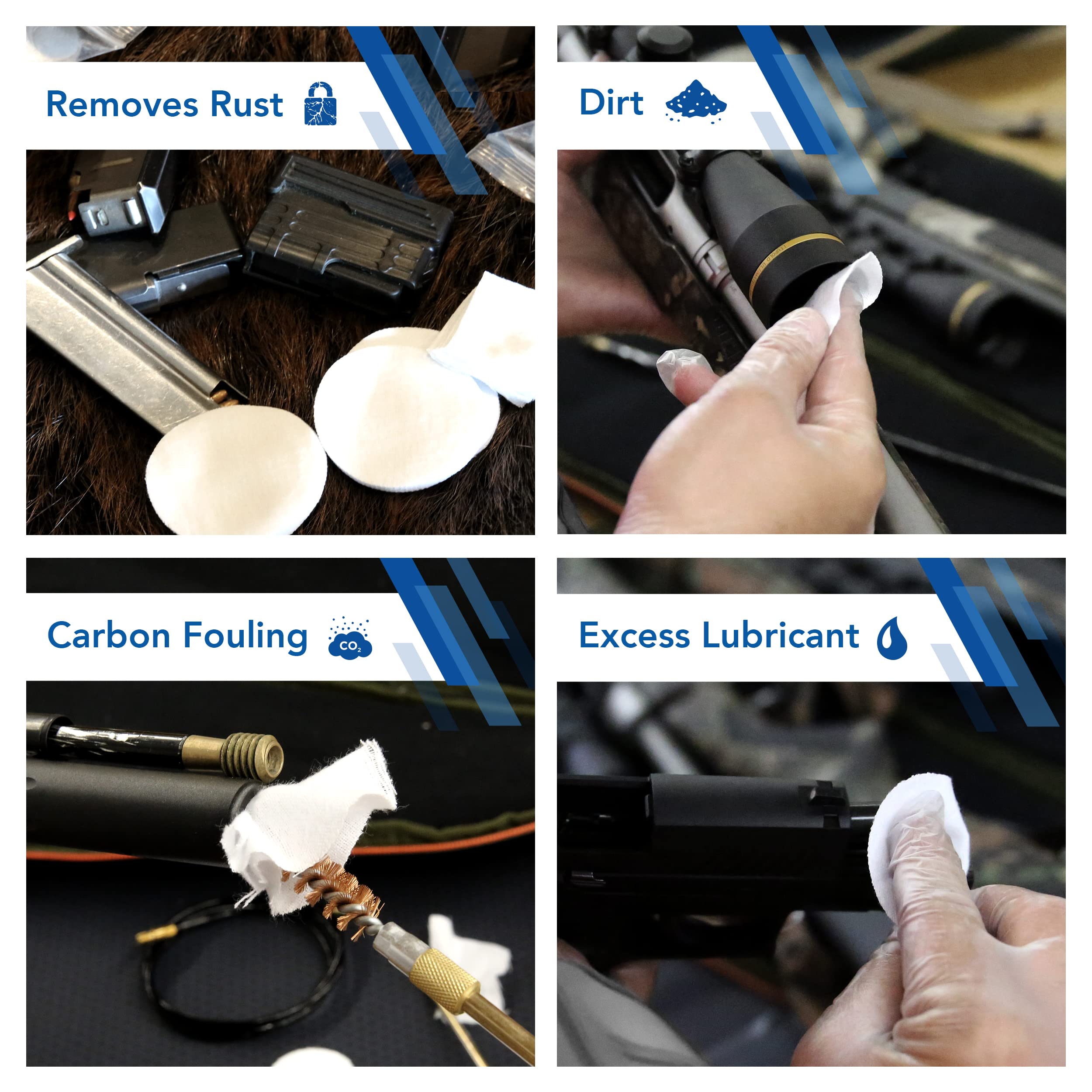 1000PCS Gun Cleaning Patches - 7/8