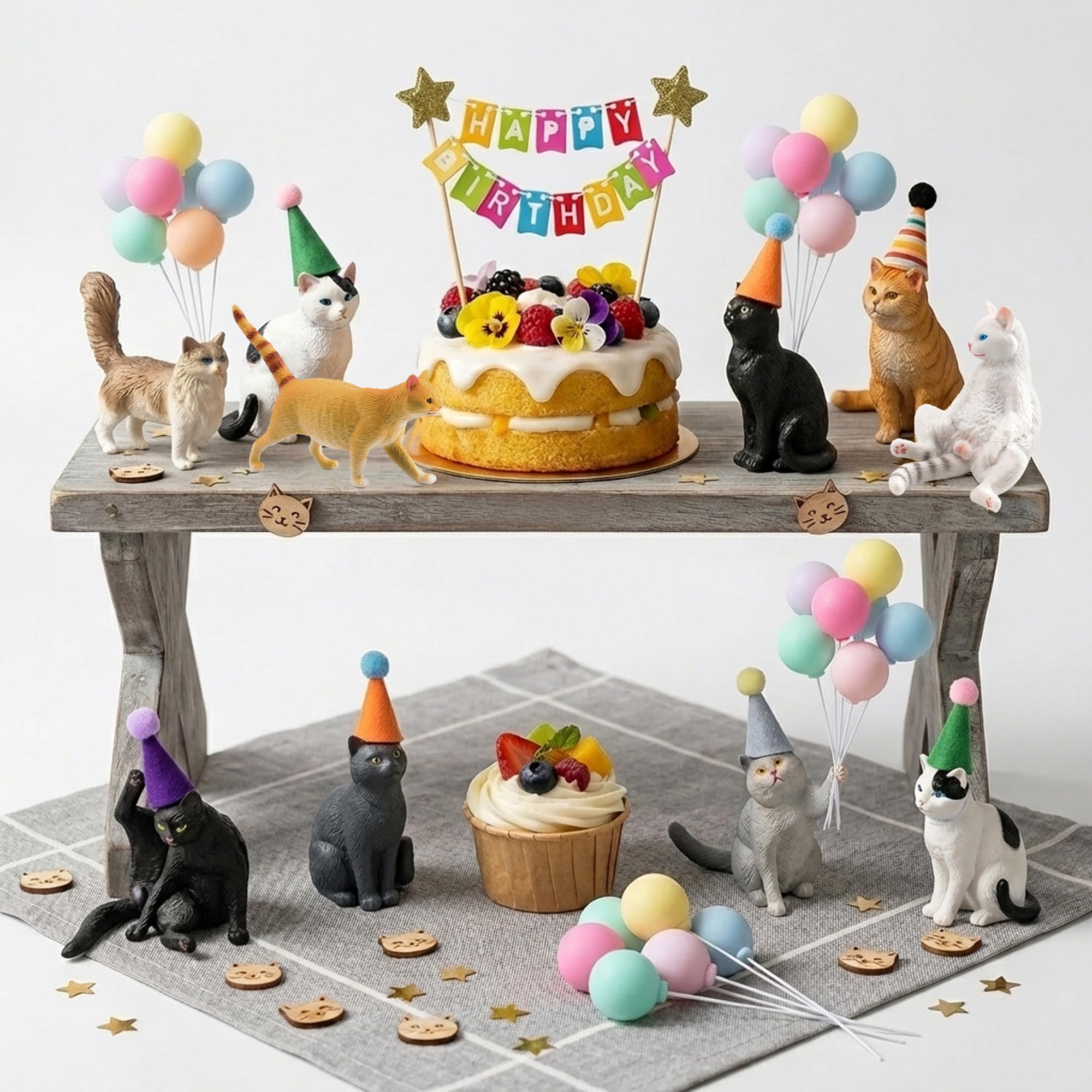 Photo 1 of Comfudu Cat Birthday Party Decorations - 31PCS