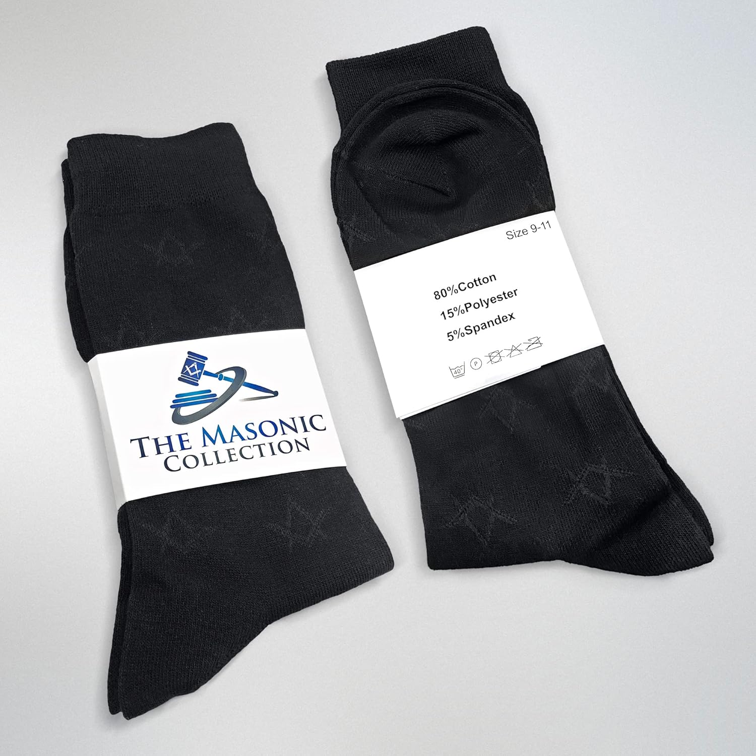 THE MASONIC COLLECTION - Black Cotton Socks - Breathable Material - Discreet Square and Compass Design – in 6-9 & 9-11 - A Perfect Masonic Gift Accessory For Freemason Men 5 81J5F AS7dL. AC SL1500