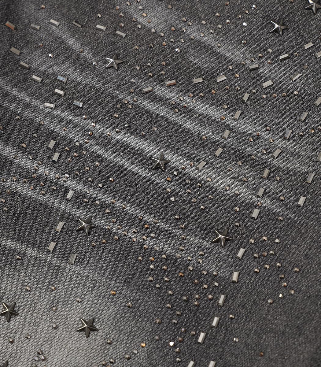 Men's Embellished Jeans, Skinny Fit Stretch Denim Pants, Stylish Streetwear Trousers - Image 6