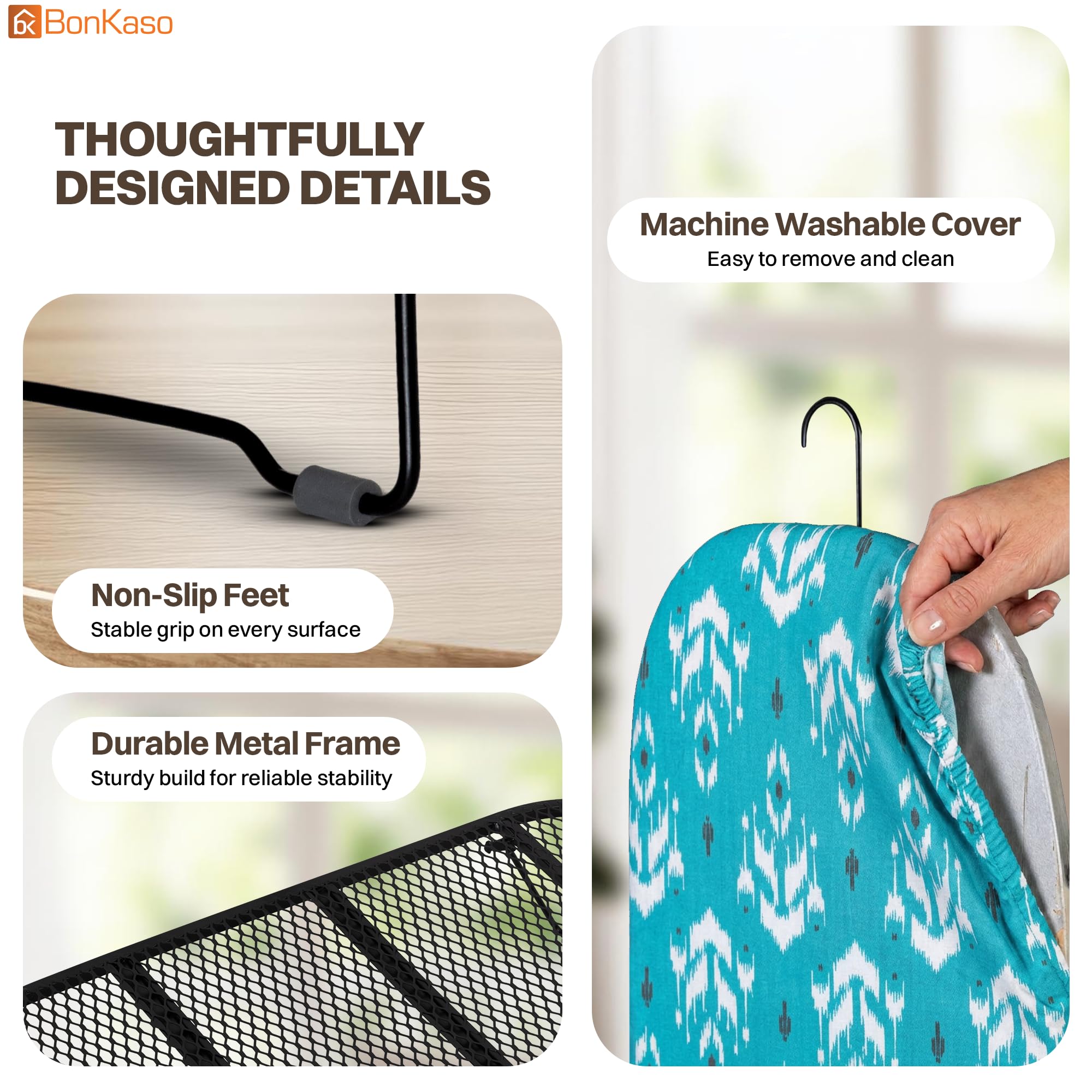 BonKaso Tabletop Ironing Board - Portable & Compact -5