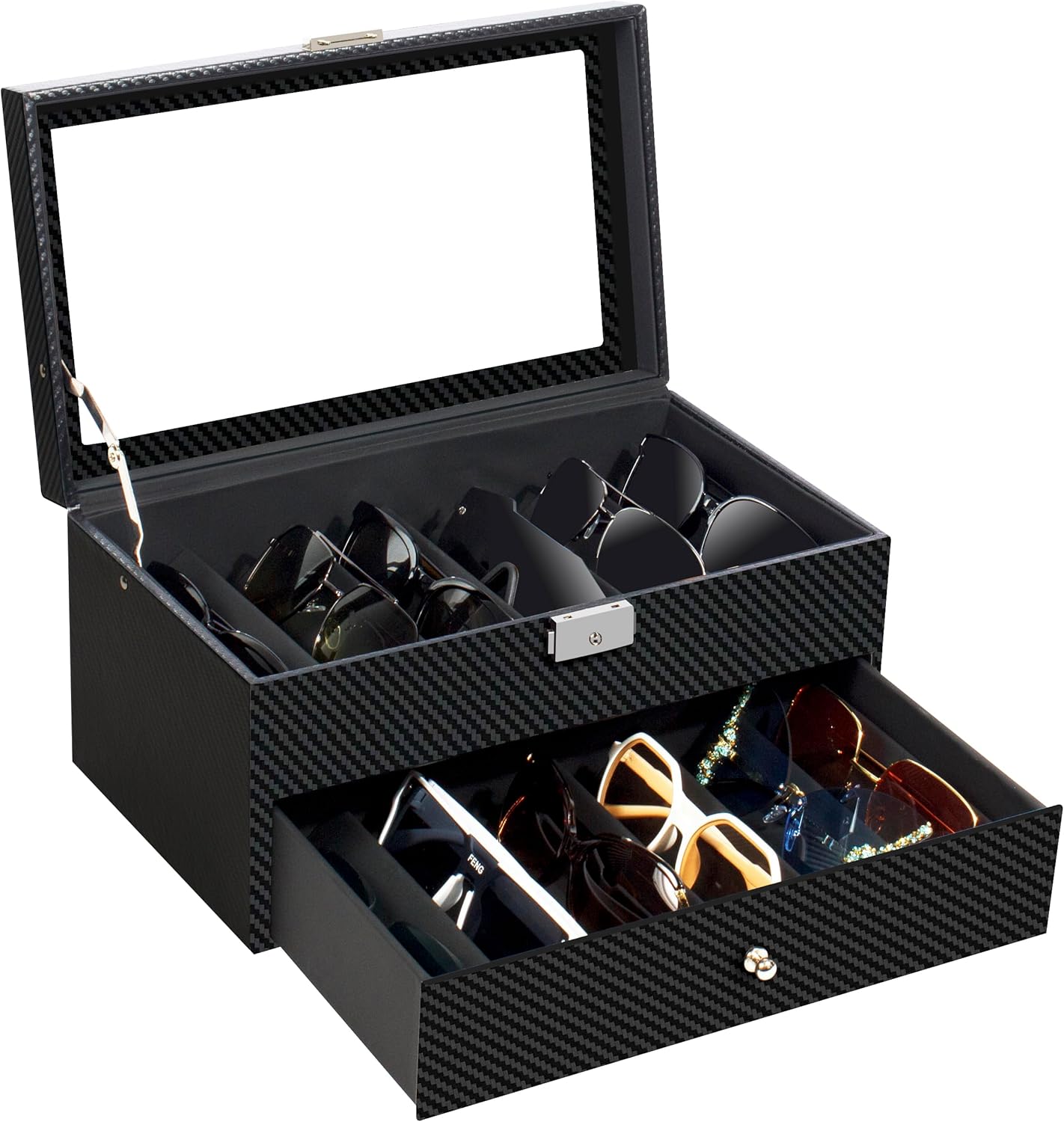 GUKA 2-layer Sunglasses Storage...