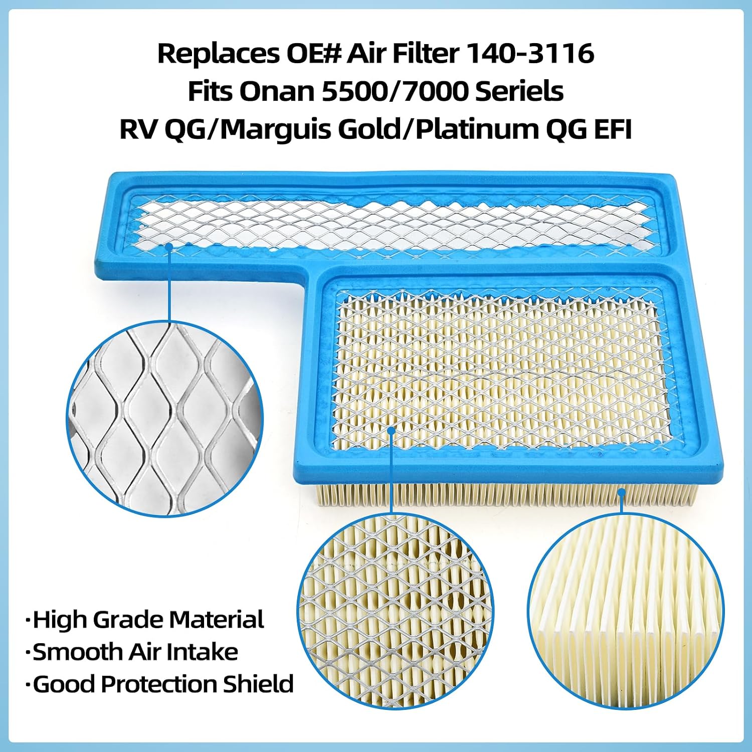 Tune Up Kit for Onan RV QG 5500 7000 Generator Marquis Gold Platinum EF/HGJAA/HGJAB/HGJA, with Parts 149-2341 Fuel Filter,140-3116 Air Filter,122-0836 Oil Filter&Wrench,167-1638 Spark Plug&Gap Tool