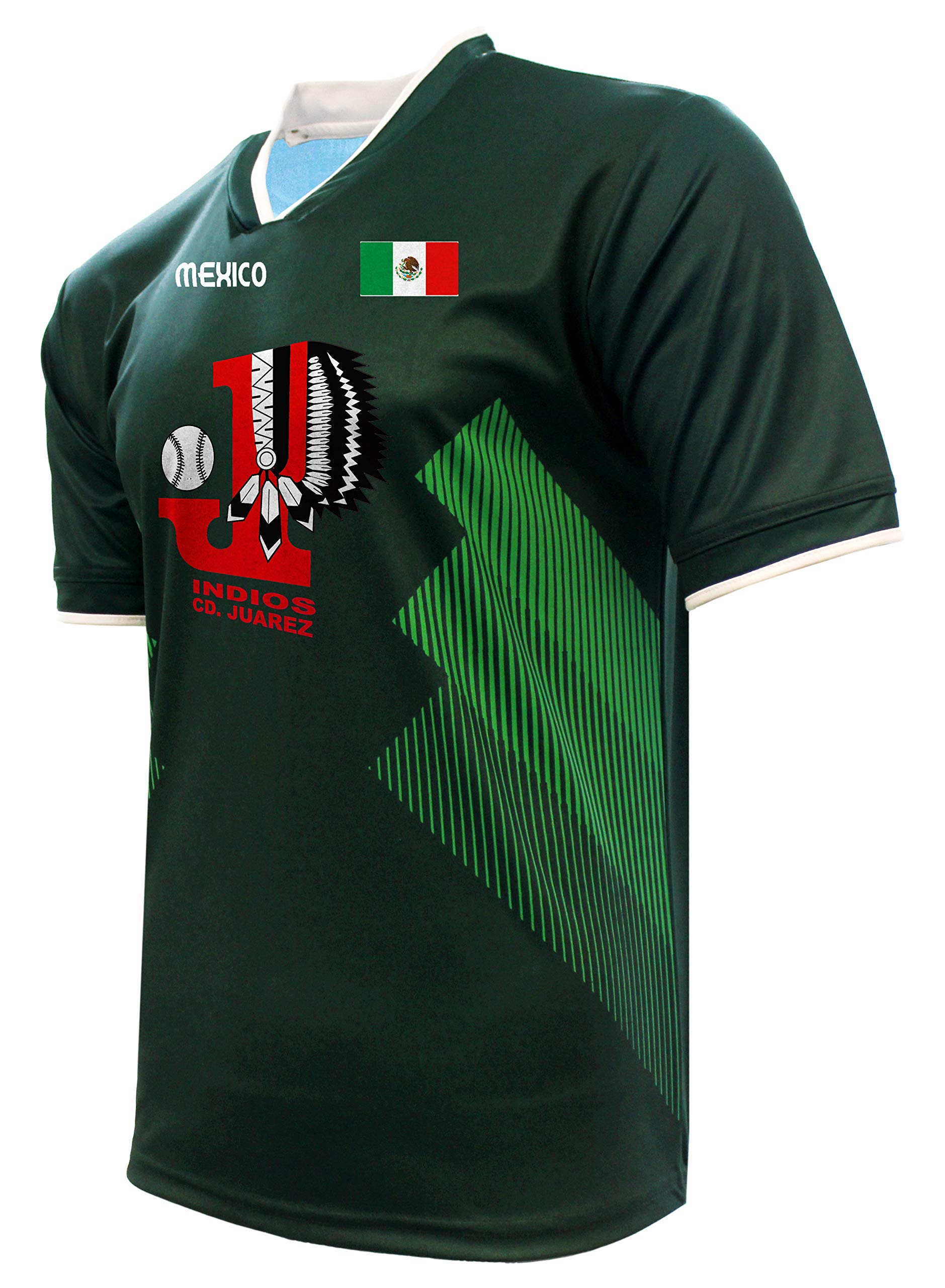 Jersey Mexico Indios Ciudad Juarez 100% Polyester_Made in Mexico (XXX-Large) Green