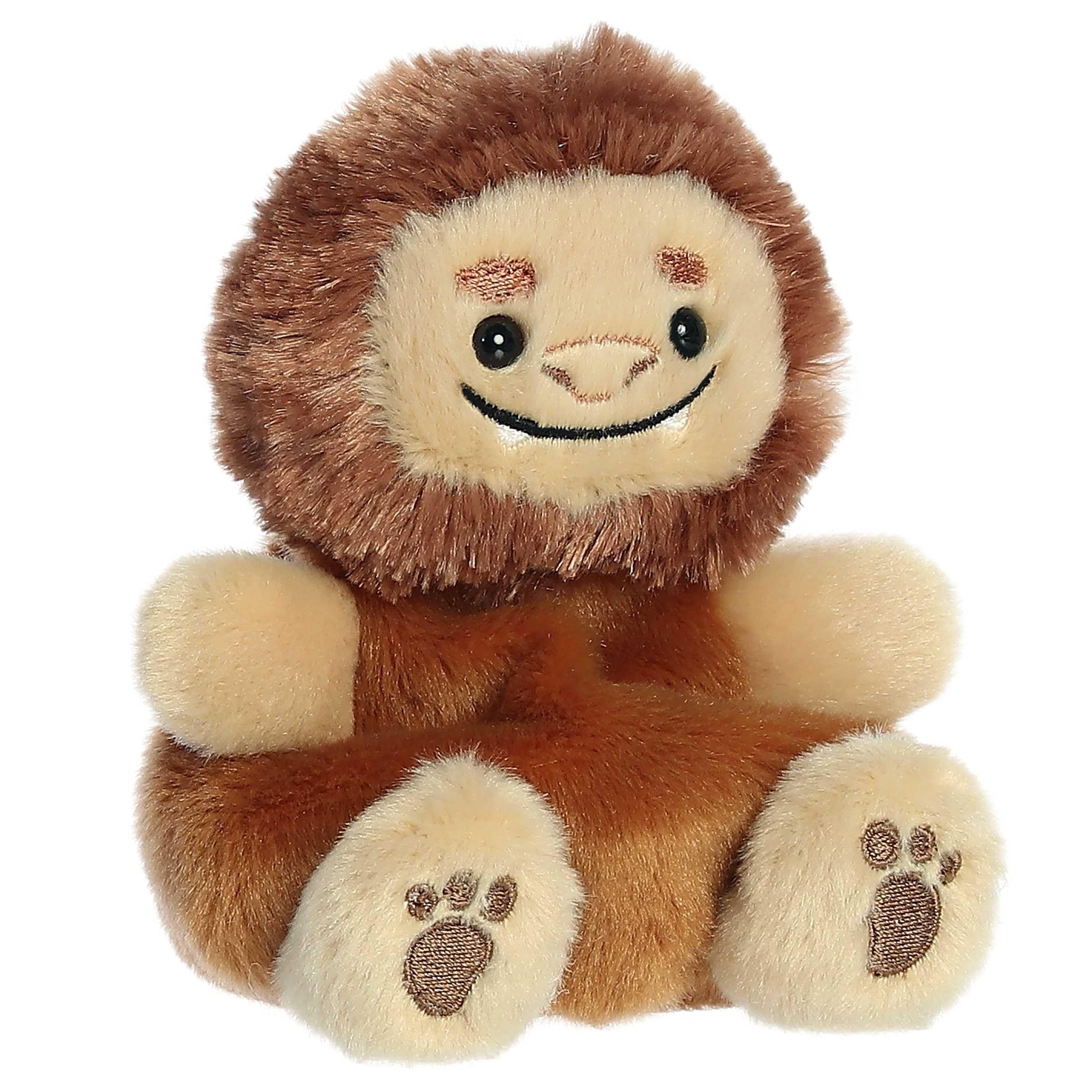 Aurora Adorable Palm Pals Brock Big Foot Stuffed Animal - Pocket-Sized Play - Collectable Fun - Brown 5 Inches