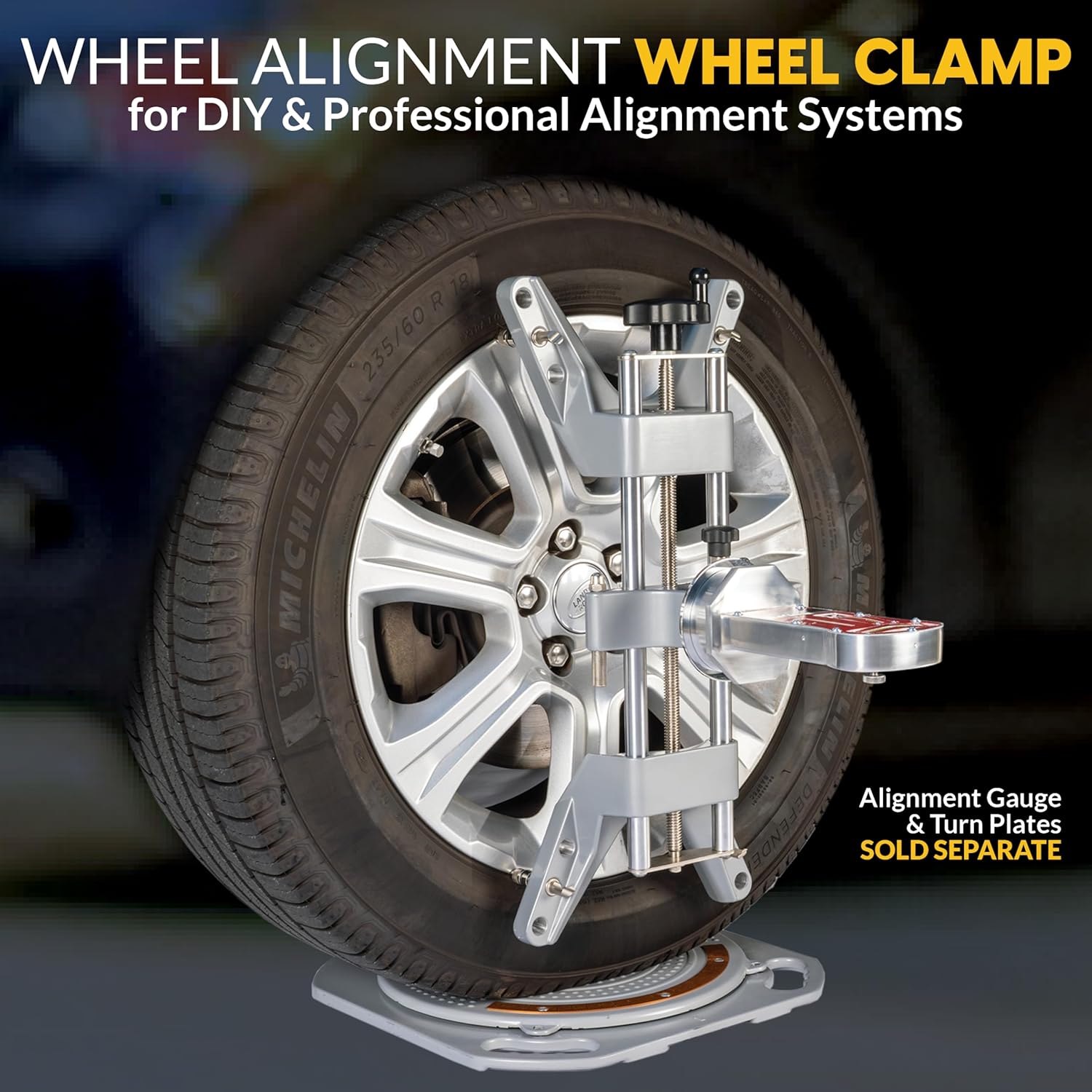 AutoSolo 3D DSP Wheel Alignment Clamp with Magnetic Adapter for Camber Caster Gauge Attachment - Essential Wheel Alignment Tool Automotive Accessory - Front End Alignment Tool for 11-25" Rims (2 Pack)
