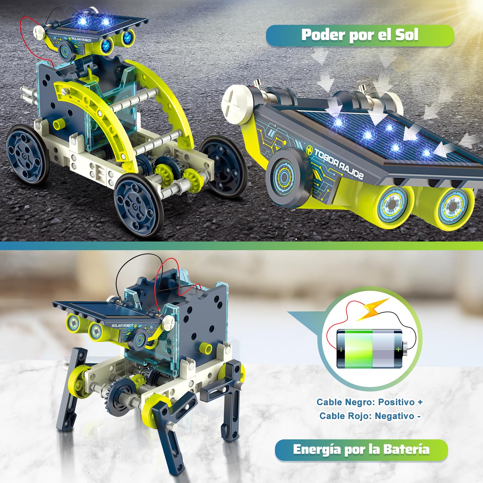 Hot Bee Robot Solar Educativo, Juguete y Kit de Robótica para Niños 9-12 Años, Regalo y Juego Creativo para Niños y Niñas