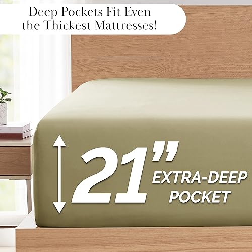 Miniatura 2 de Ropa de cama fina Southshore Aspen Springs, 6 piezas, juego de sábanas con bolsillo extra profundo de 21 pulgadas