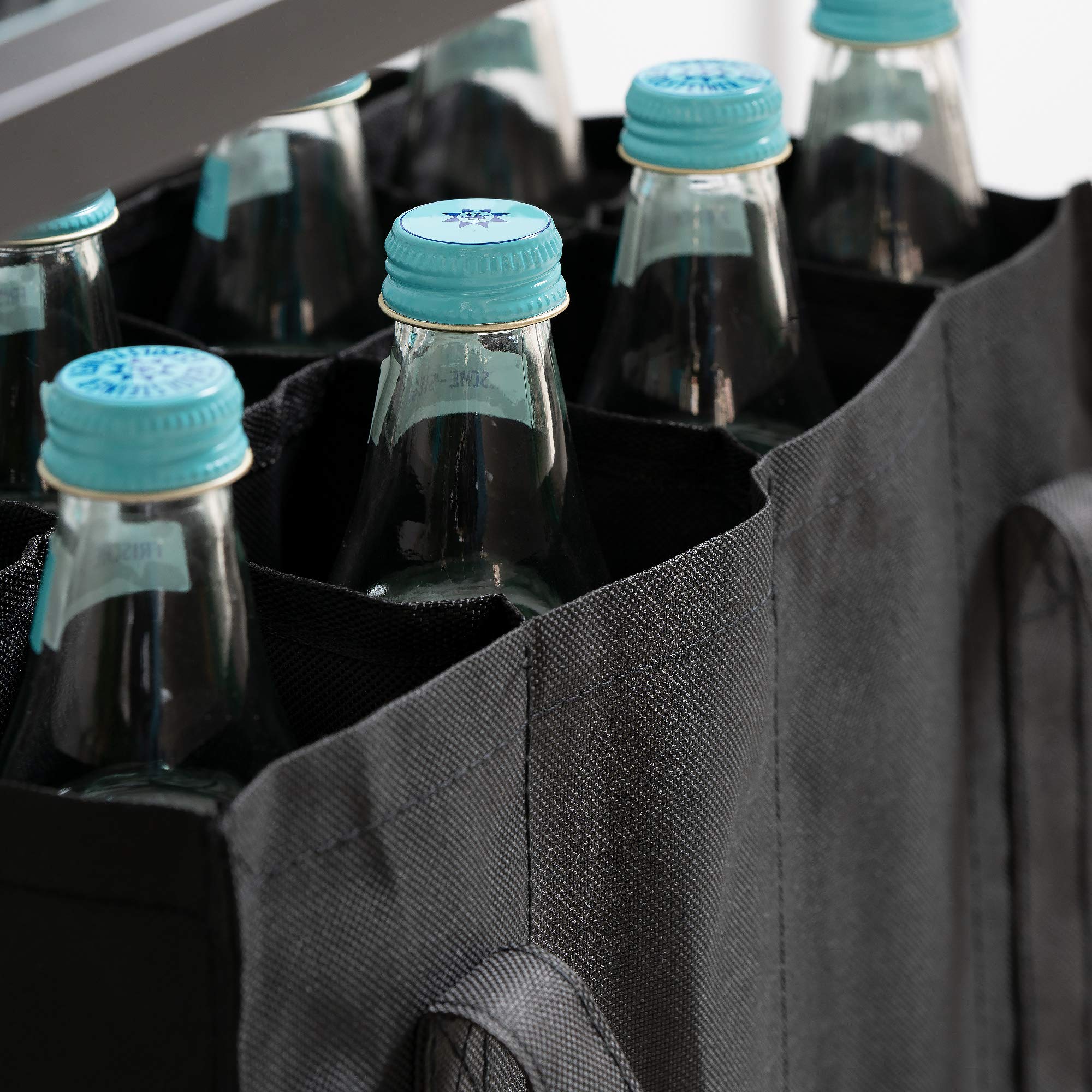 Sac De Transport 12 Bouteilles Navaris - Panier Polyester Pour 1,5L Eau Vin Bière