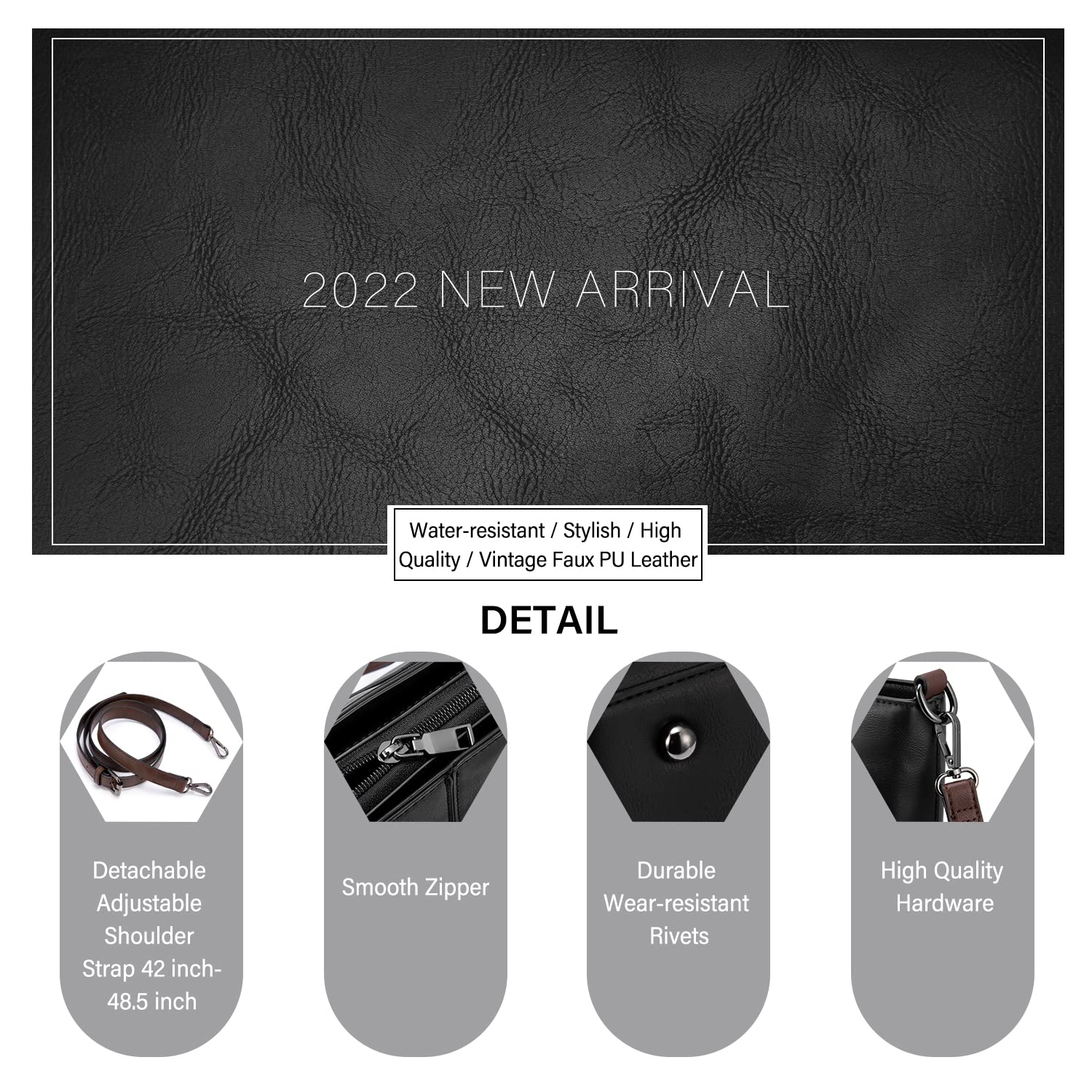 LOVEVOOK Purses Tote Bag for Women, Handbags Large Shoulder Bag, Leather Work Bags with Multi-Pockets, Designer Hobo Satchel: Medium-13.3 inch Black